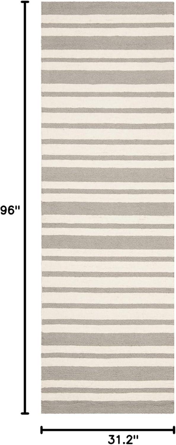 Safavieh Kids Barcode SFK917 Hand Tufted Indoor Runner Rug - Grey/Multi - 2'6"x8' - Safavieh