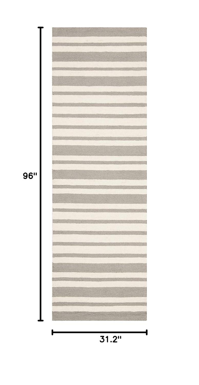 Safavieh Kids Barcode SFK917 Hand Tufted Indoor Runner Rug - Grey/Multi - 2'6"x8' - Safavieh