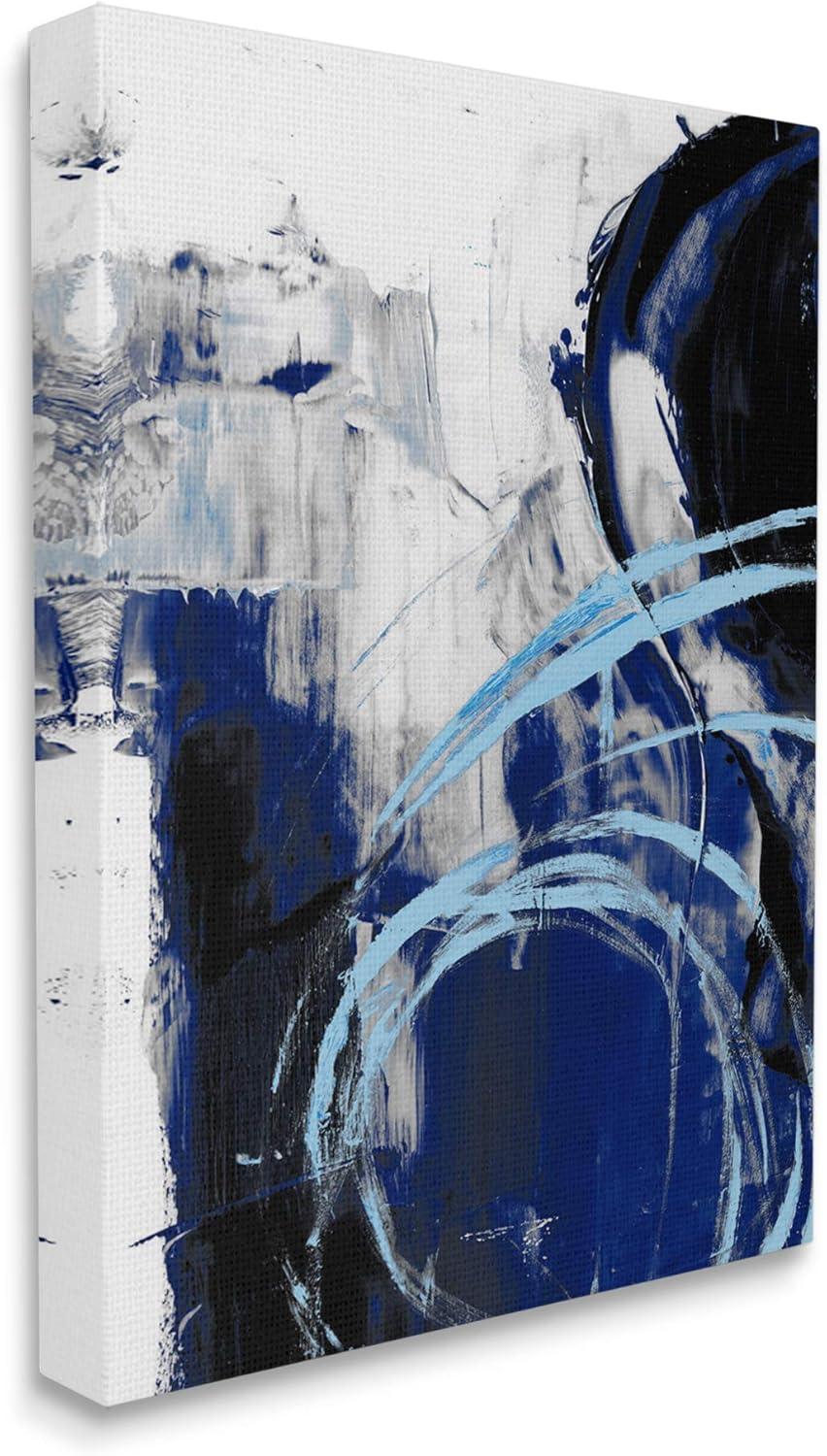 Stupell Industries Chaotic Blue Movements Indigo Abstract Design Canvas Wall Art, 30 x 40, Design by Ethan Harper