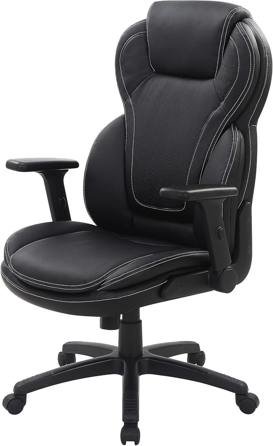 Executive High Back Black Bonded Leather Office Chair