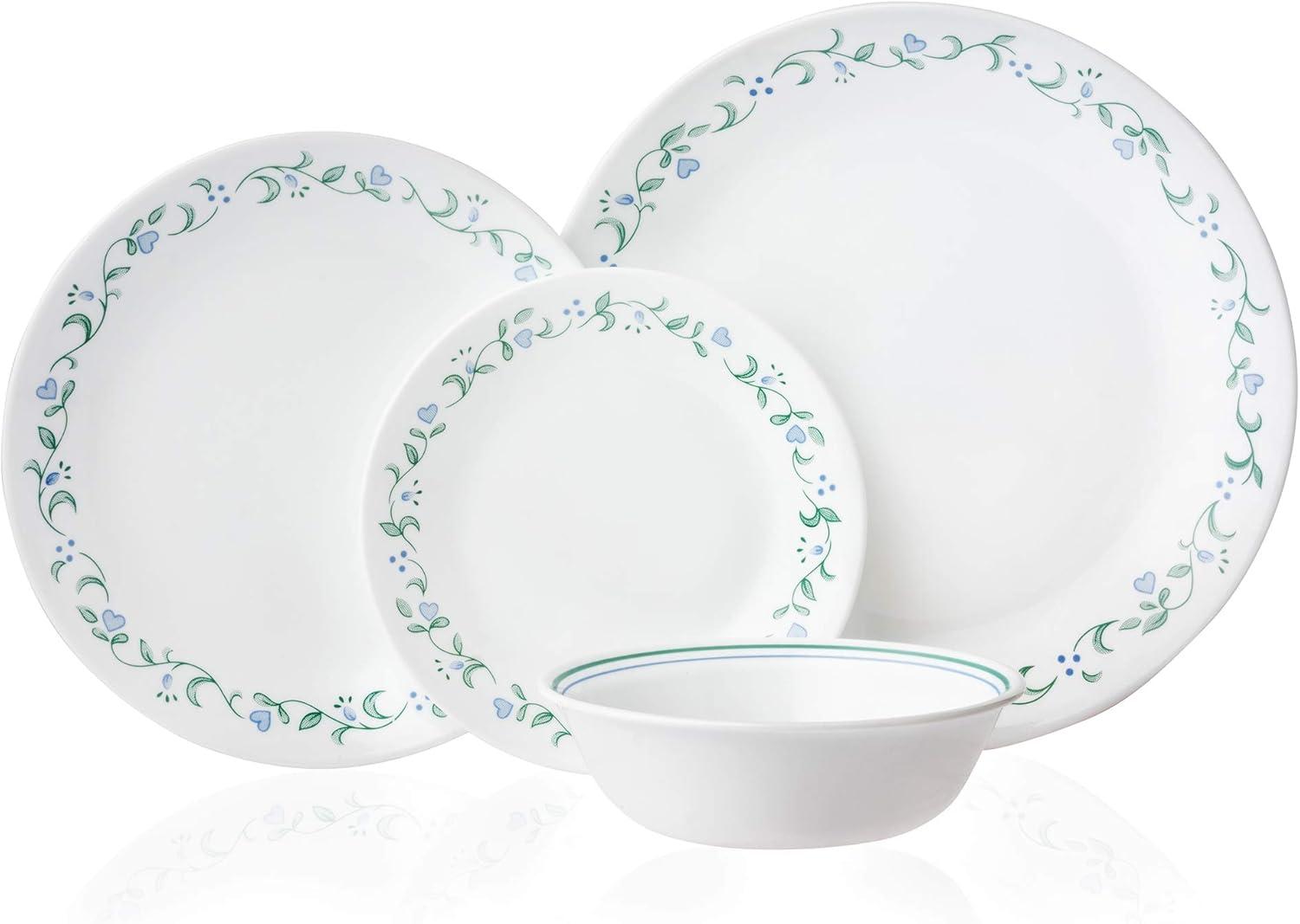 Corelle Livingware Country Cottage 10-1/4” Dinner Plate Vitrelle Glass (Set of 8)
