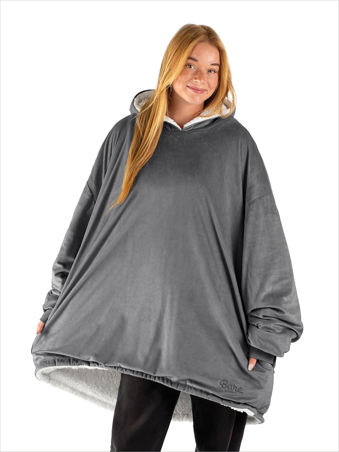 Wearable Hooded Sherpa Blanket