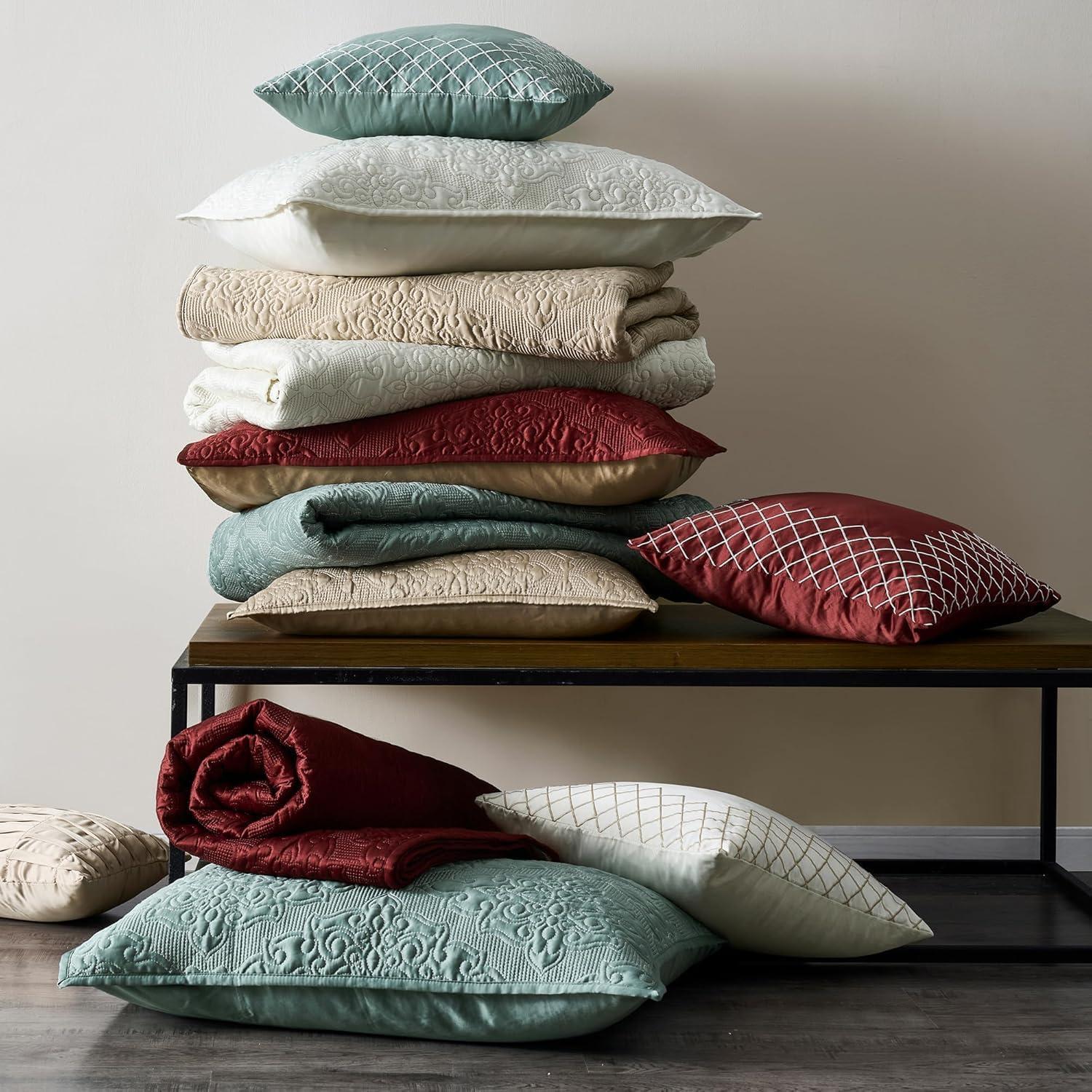 Wonderful Textile Satin Quilt Set Cooling 5-Piece Bedding Set