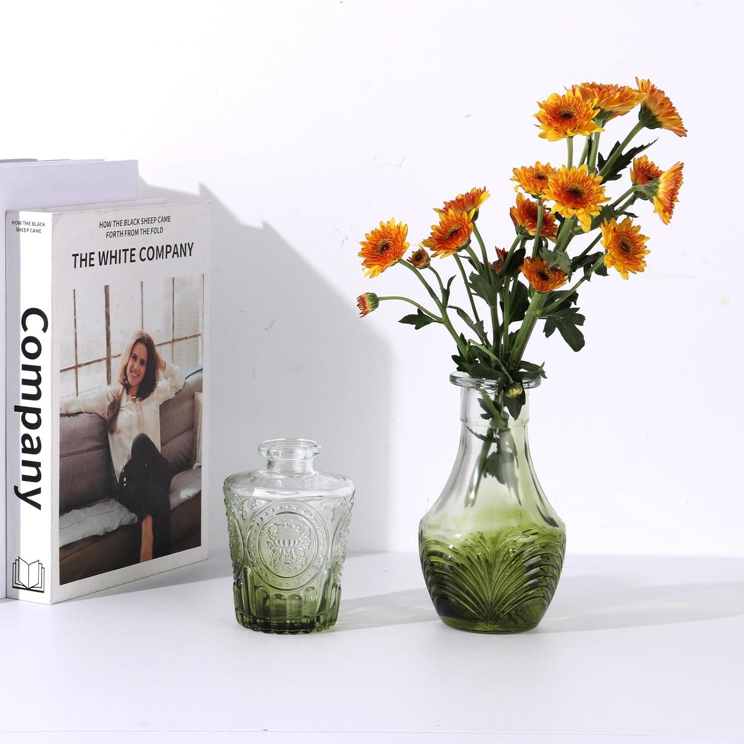 Bud Vases Set of 12, Small Glass Vases for Centerpieces, Small Flower Vases for Centerpieces, Vintage Mini Vase, Clear Bud Vase for Wedding Table Decor