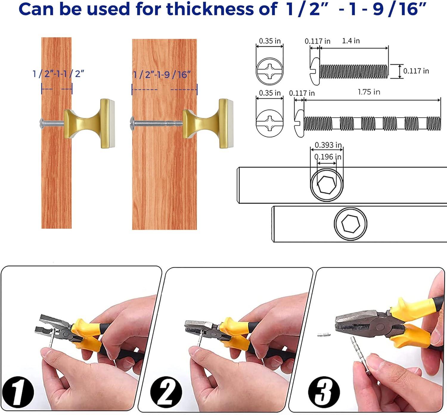 Dover 1 1/4" Length Square Knob