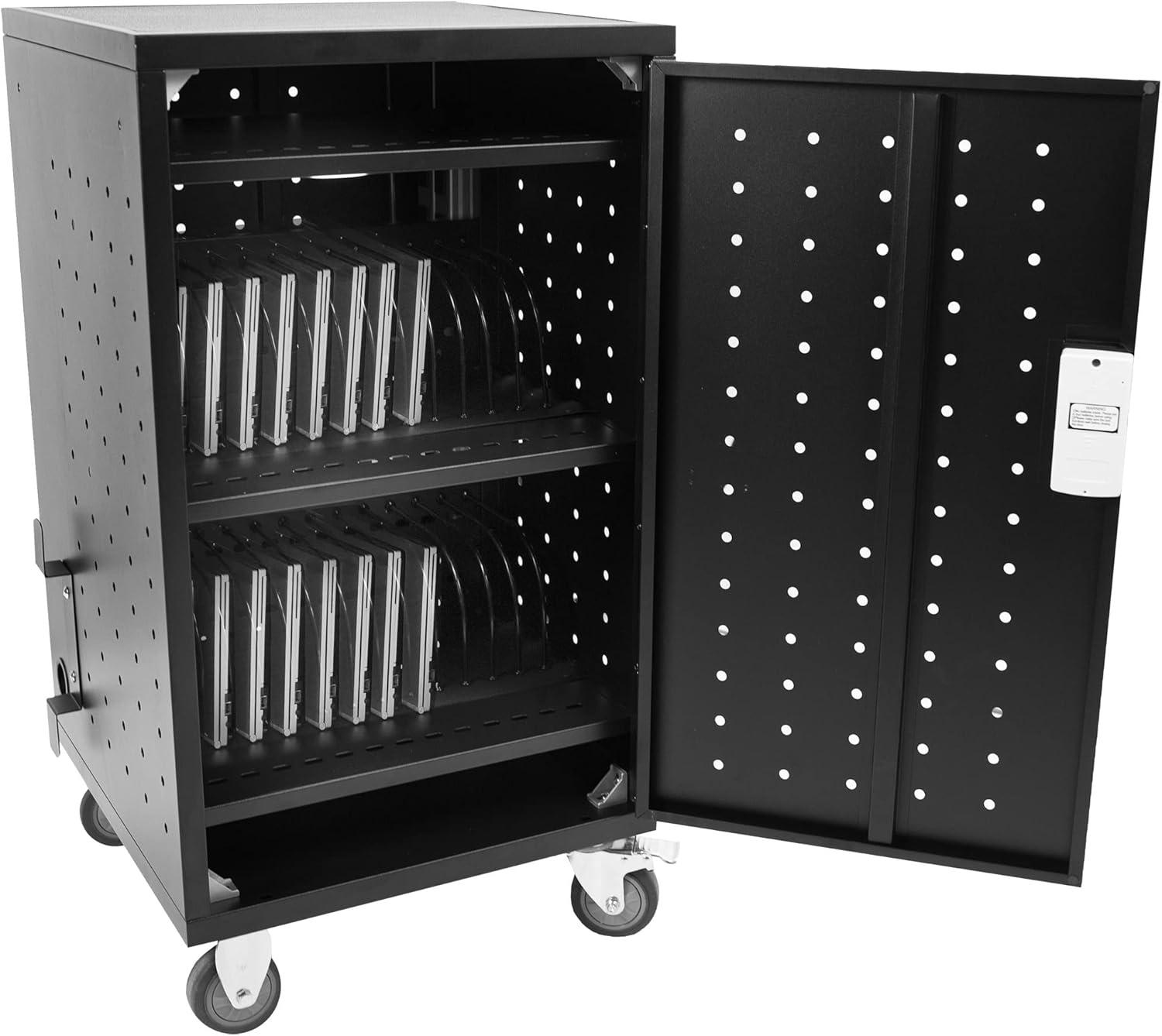 38.6'' H x 20.8'' W Laptop/Tablet Storage Cart with Wheels