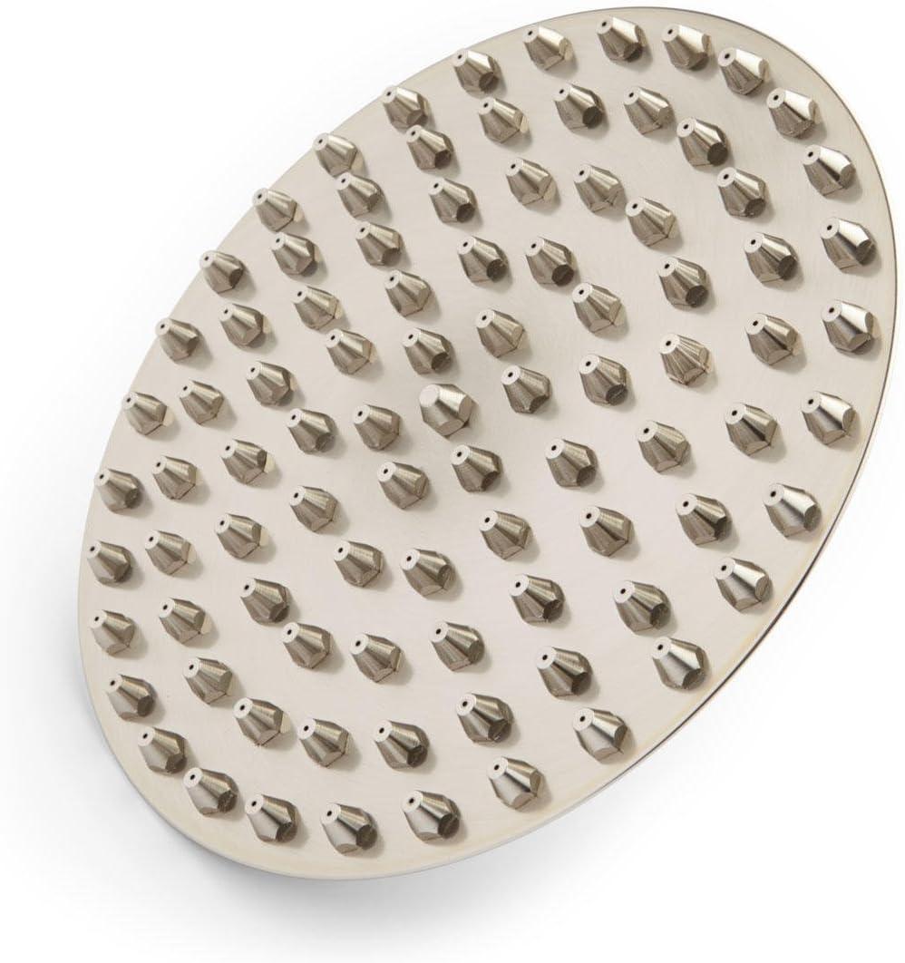 Nickel 8" Round Rain Shower Head with Single Function