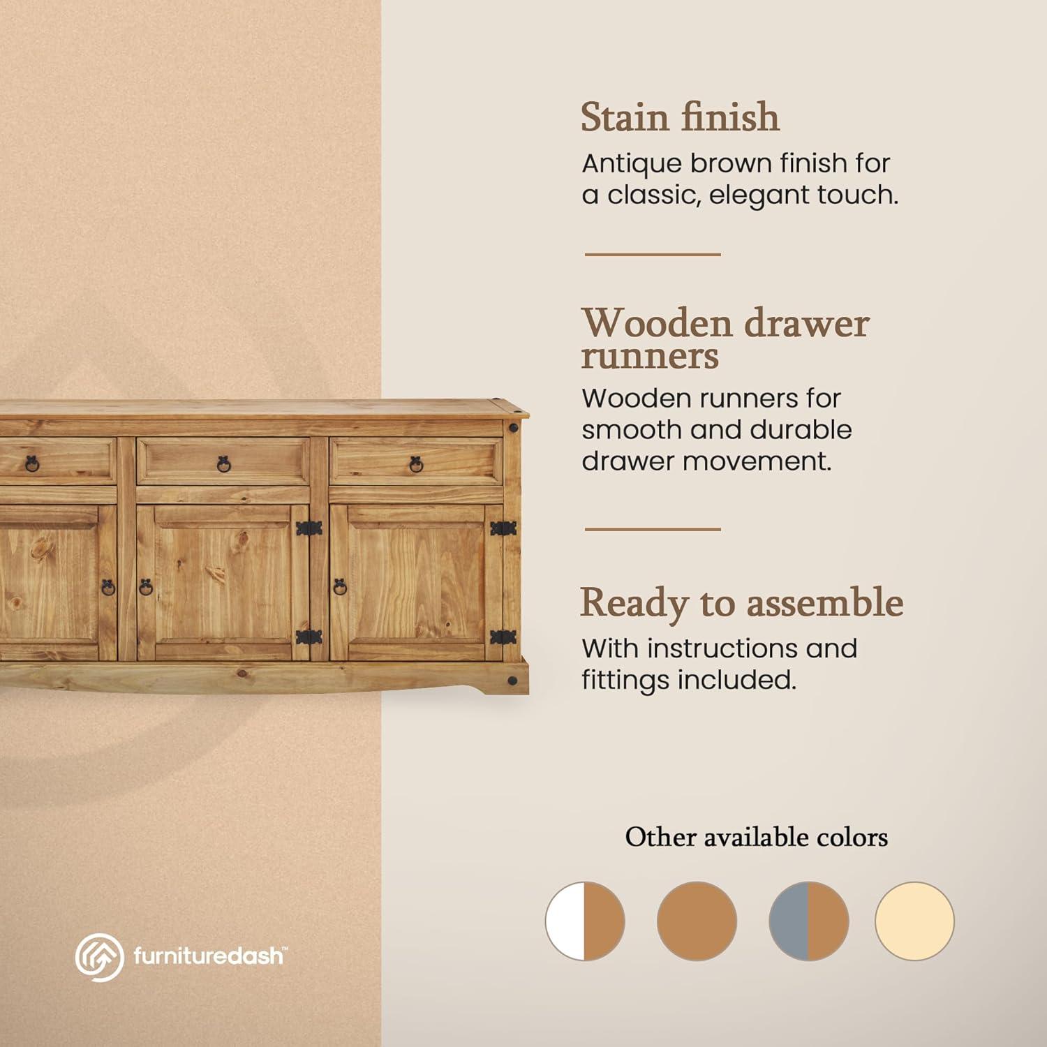 Corona 65.91'' Solid Wood Sideboard