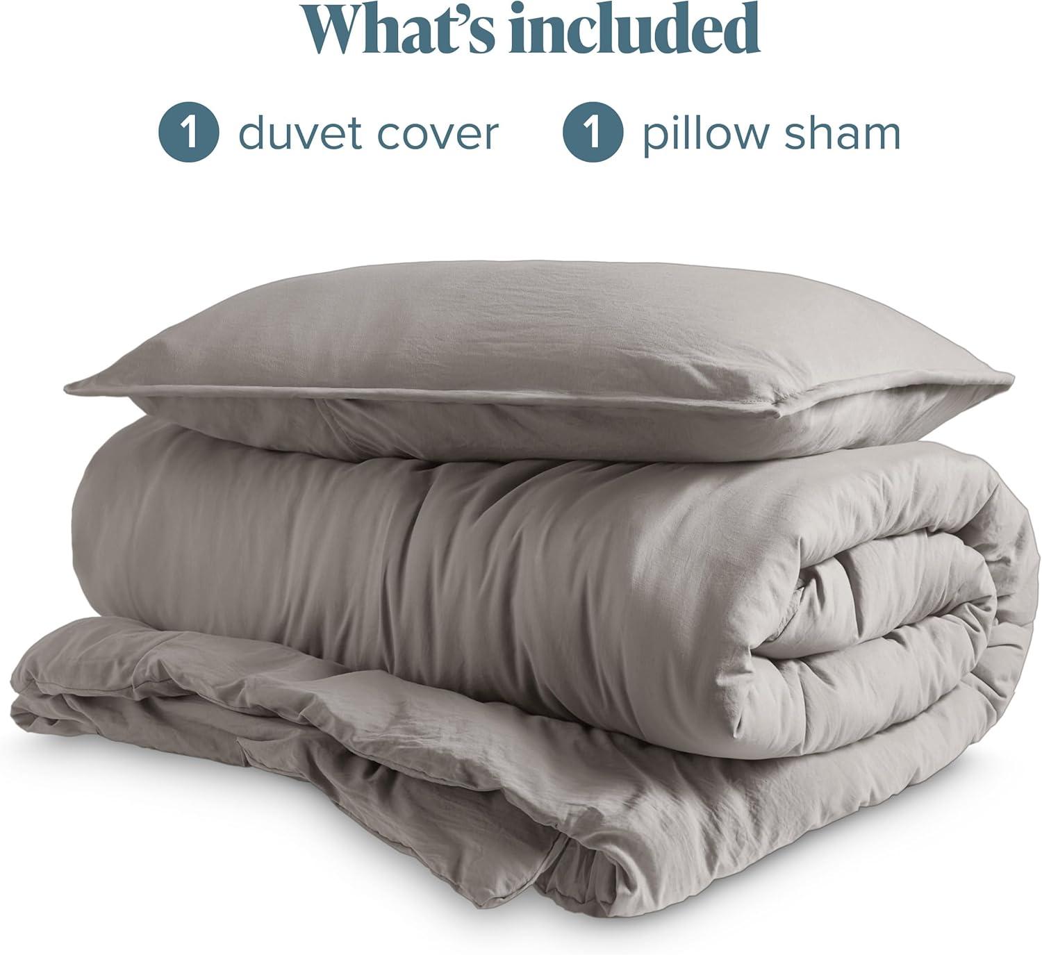Bare Home Washed Microfiber Duvet Cover Set