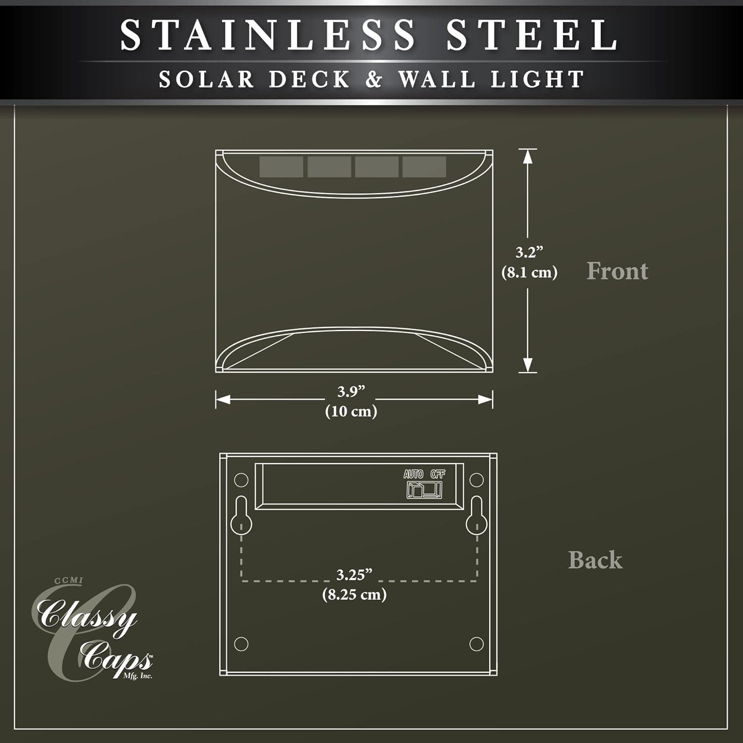 Classy Caps Stainless Steel Solar Powered Integrated LED Metal Deck Light & Reviews | Wayfair