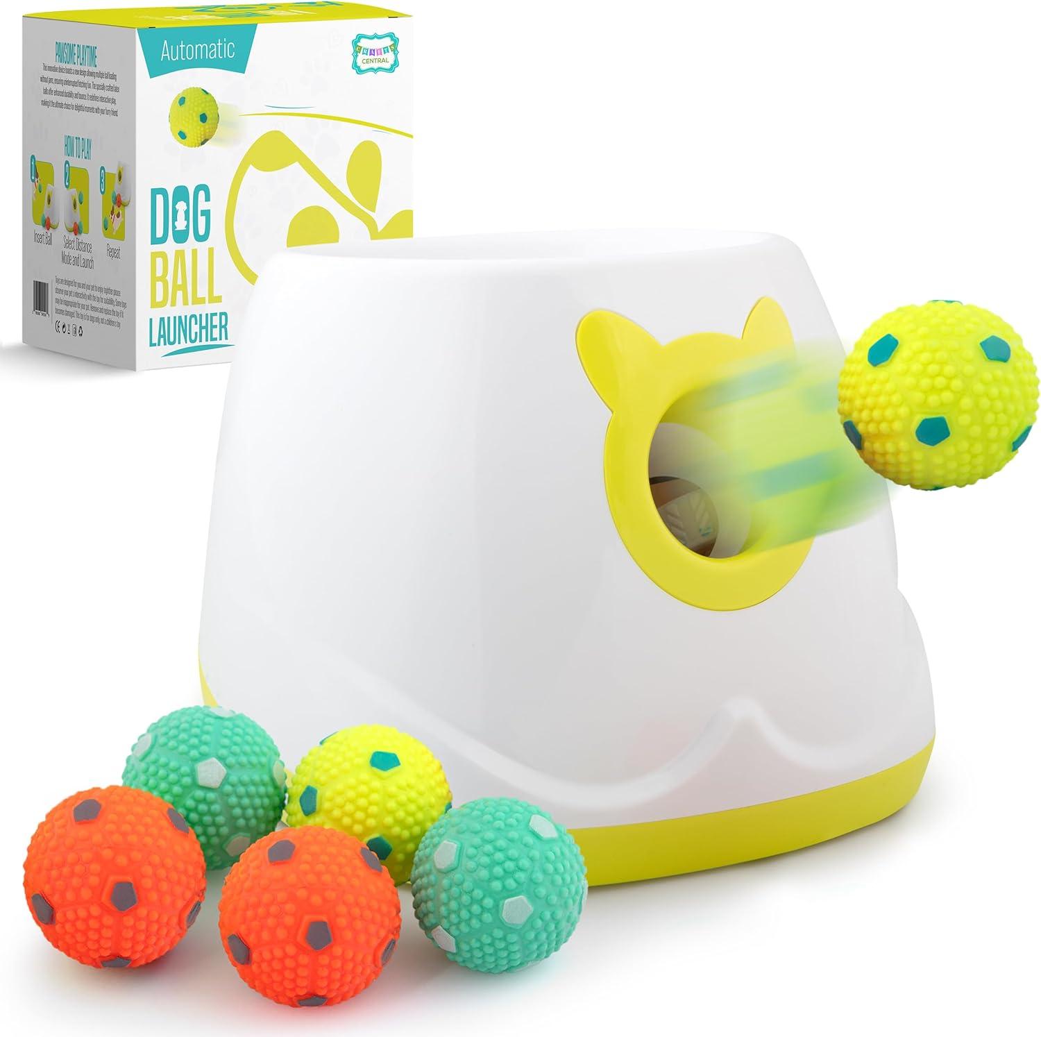 Automatic Blue and Green Dog Ball Launcher with Latex Balls