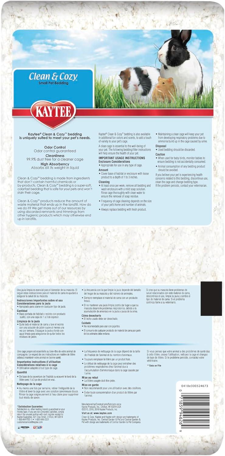 Kaytee Clean & Cozy White Small Animal Pet Bedding 24.6 Liters