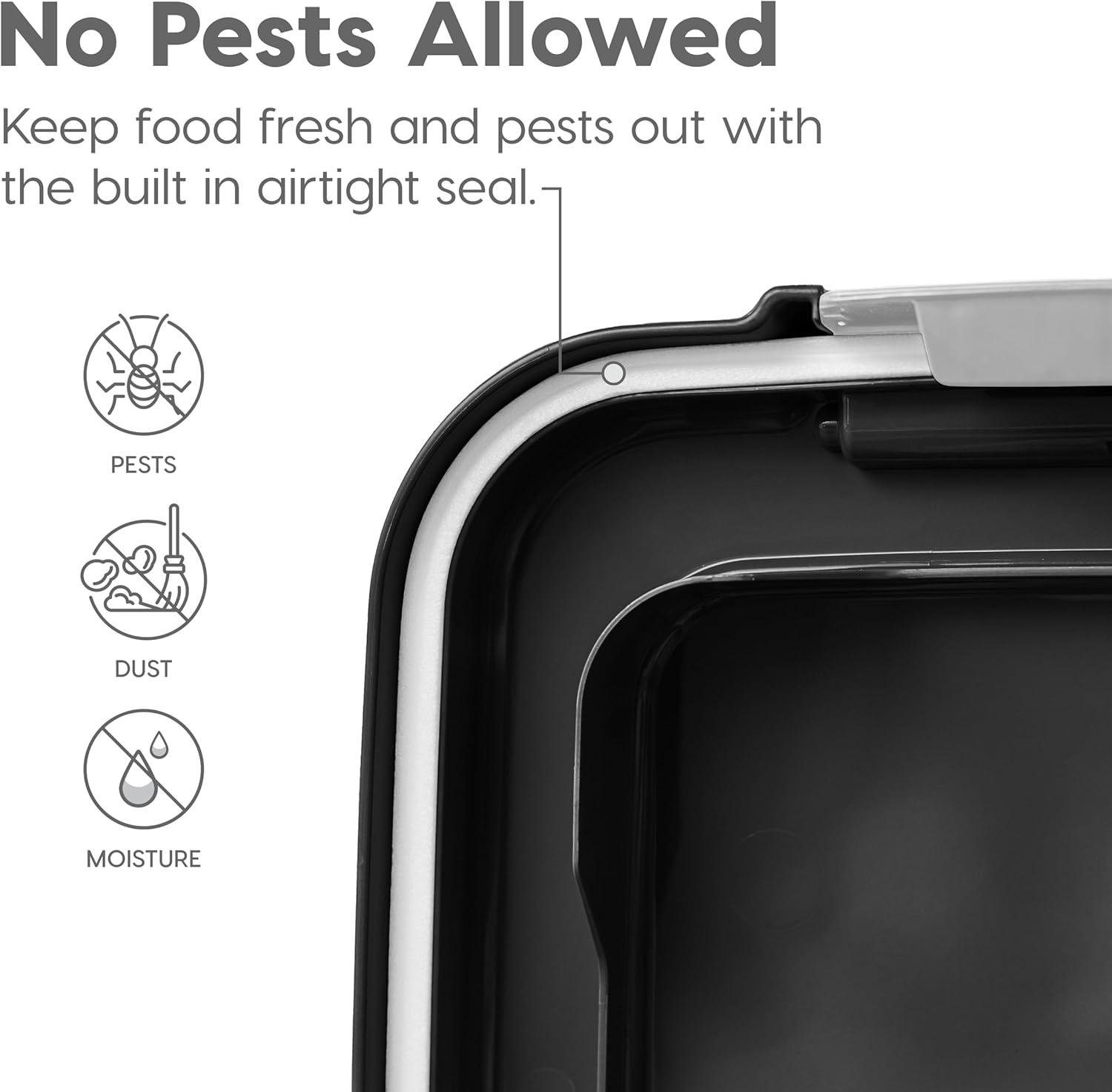 IRIS Airtight Pet Food Storage Containers with Attachable Casters