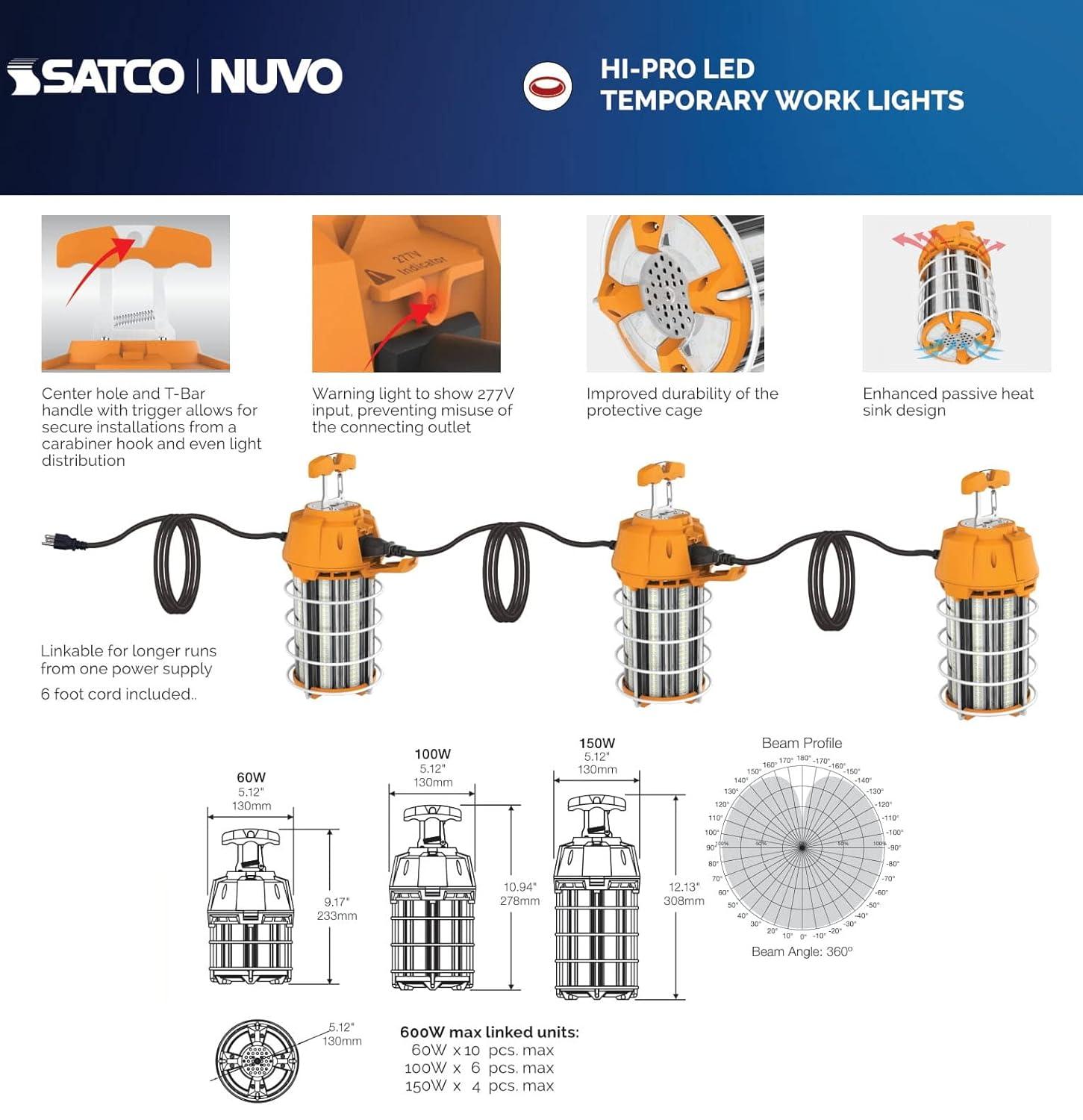Satco Plug-in Integrated LED Work Light