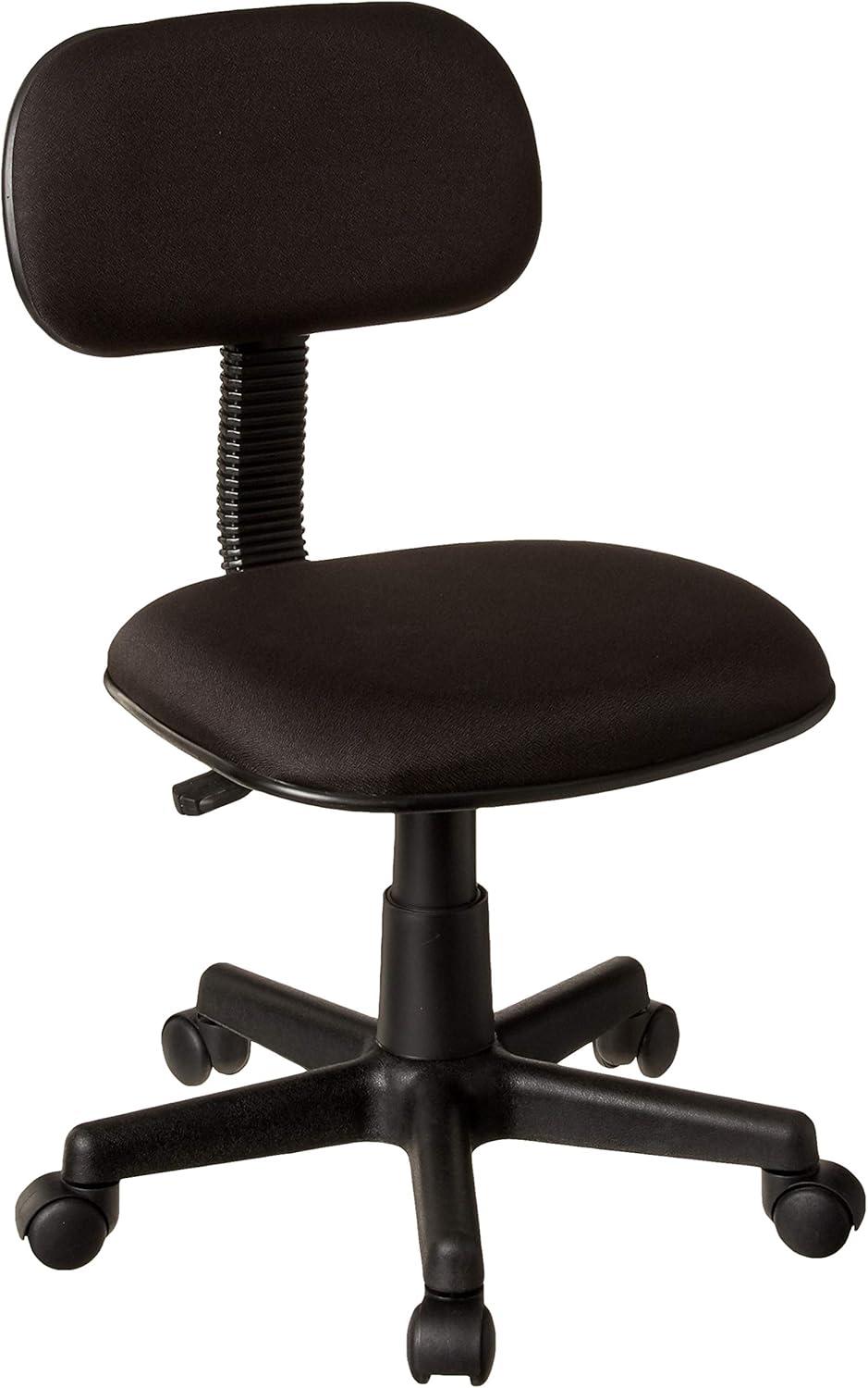 Fabric Steno Chair Black - Boss Office Products: Pneumatic Lift, Nylon Base, Swivel Casters