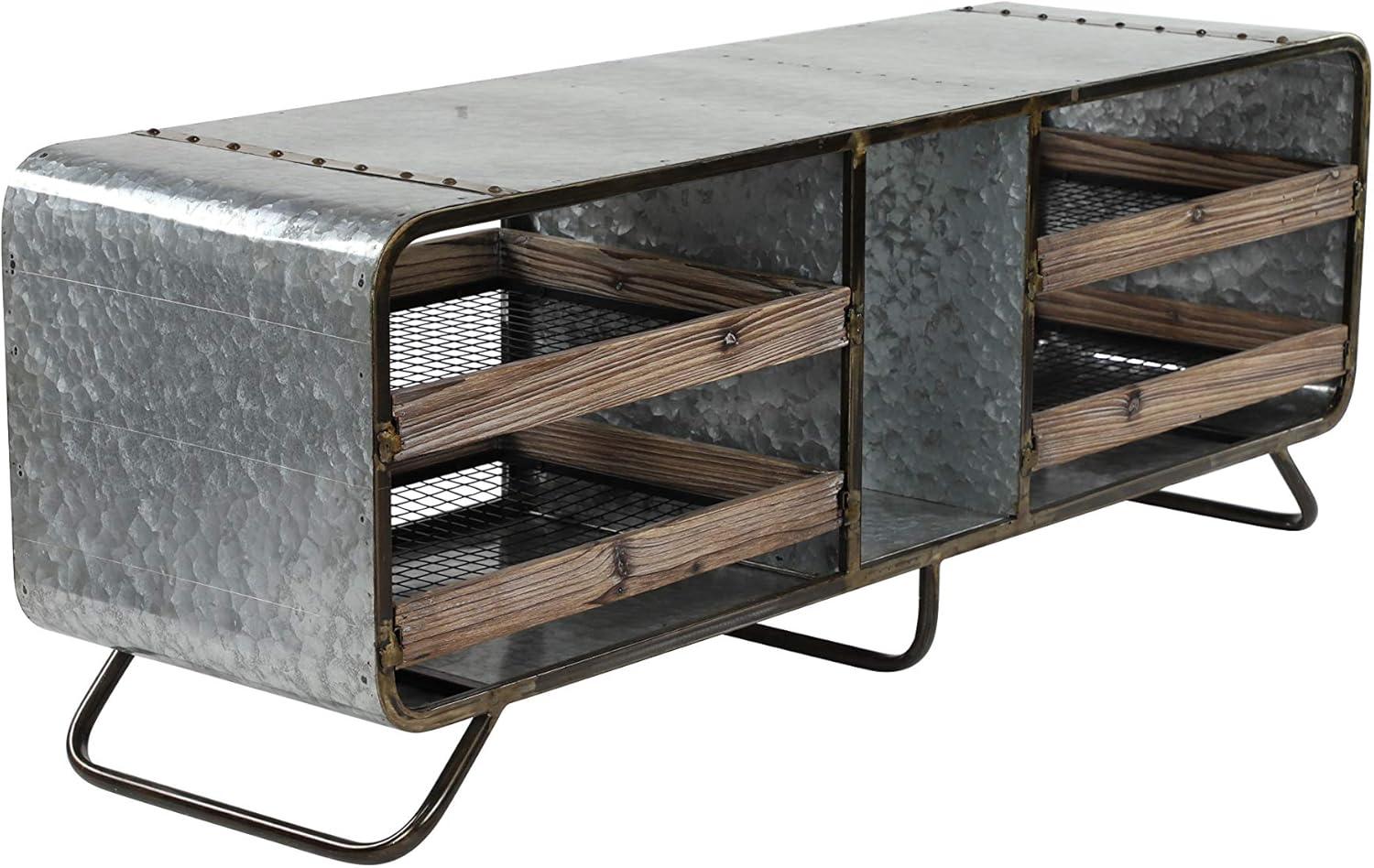 Industrial Storage Bench Gray - Olivia & May