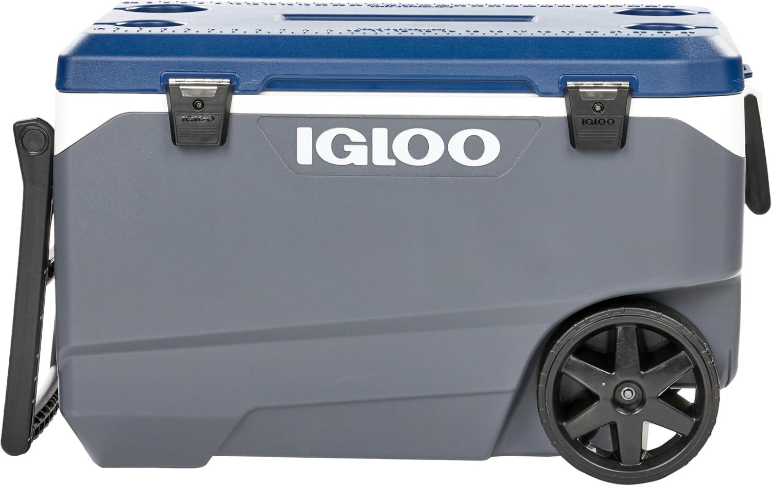 Igloo 90 Qt Carbonite Wheeled Cooler with Handle