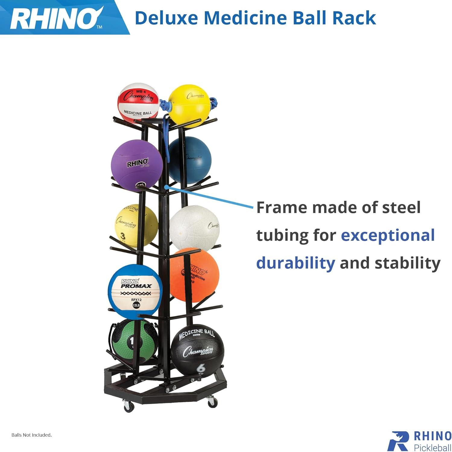 Champion Sports Deluxe Medicine Ball Rack