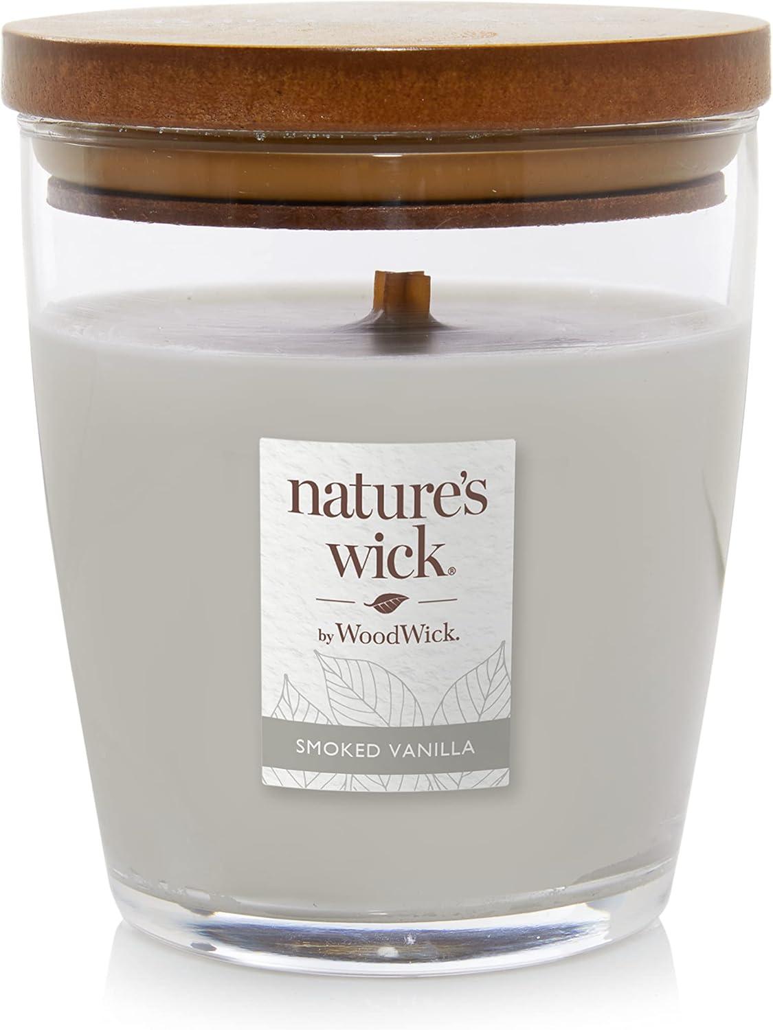 Smoked Vanilla Scented Jar Candle with Wooden Lid