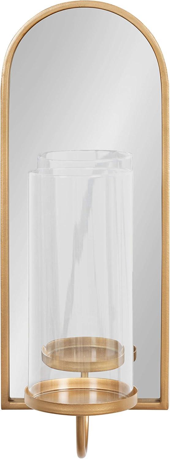 Kate and Laurel Ezerin Metal Mirror Wall Sconce