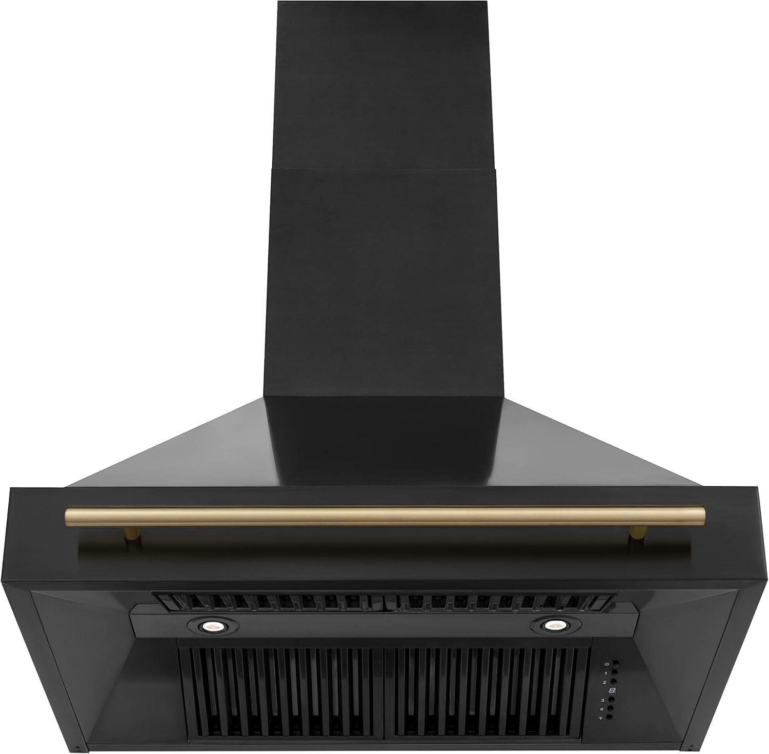 ZLINE ZLINE 36 in. Black Stainless Steel Range Hood W/ Black Stainless Steel Handle (BS655-36-BS) BS655-36-BS