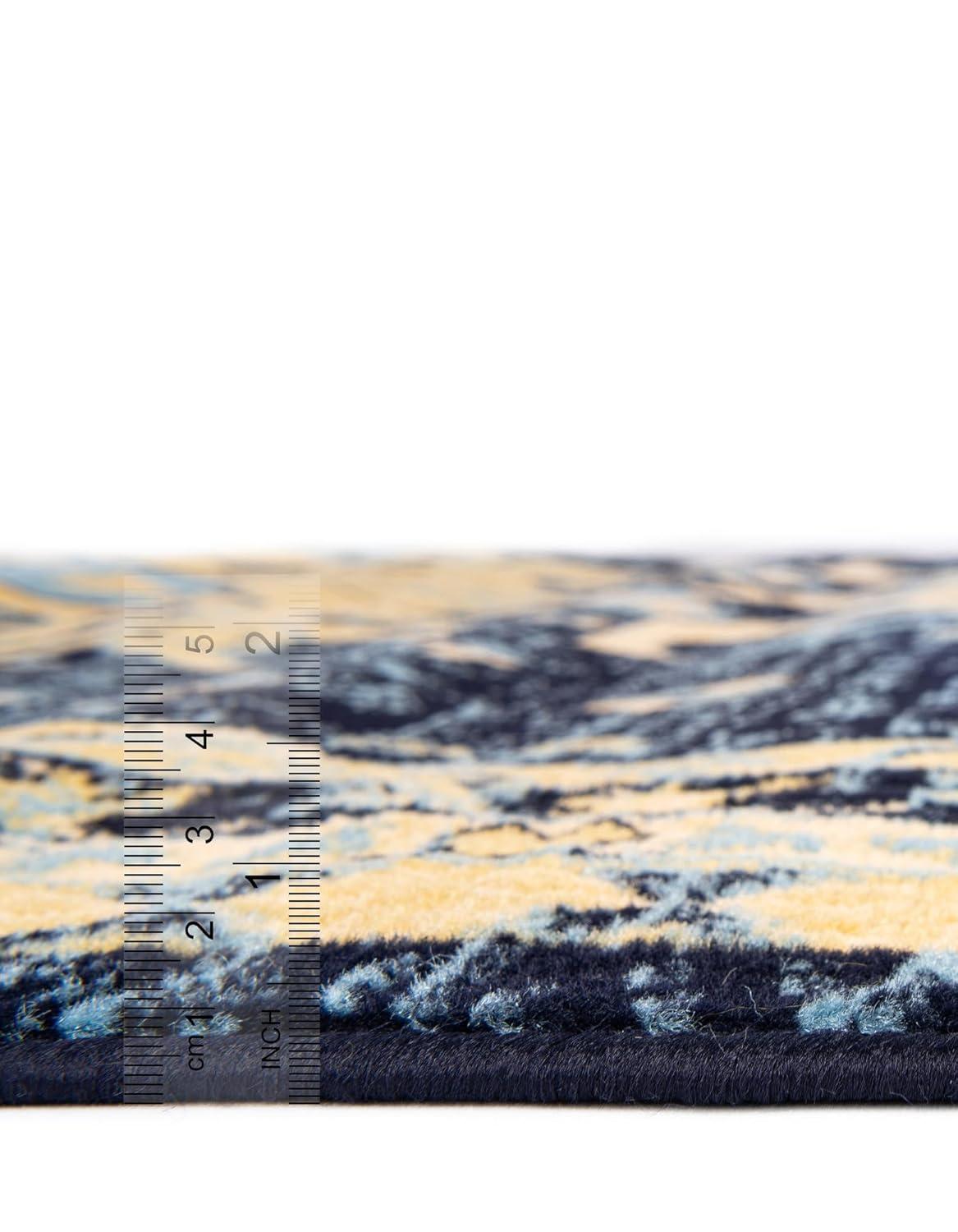 Unique Loom 7' 1 x 10' 0 Navy Blue Taftan Oasis Area Rug