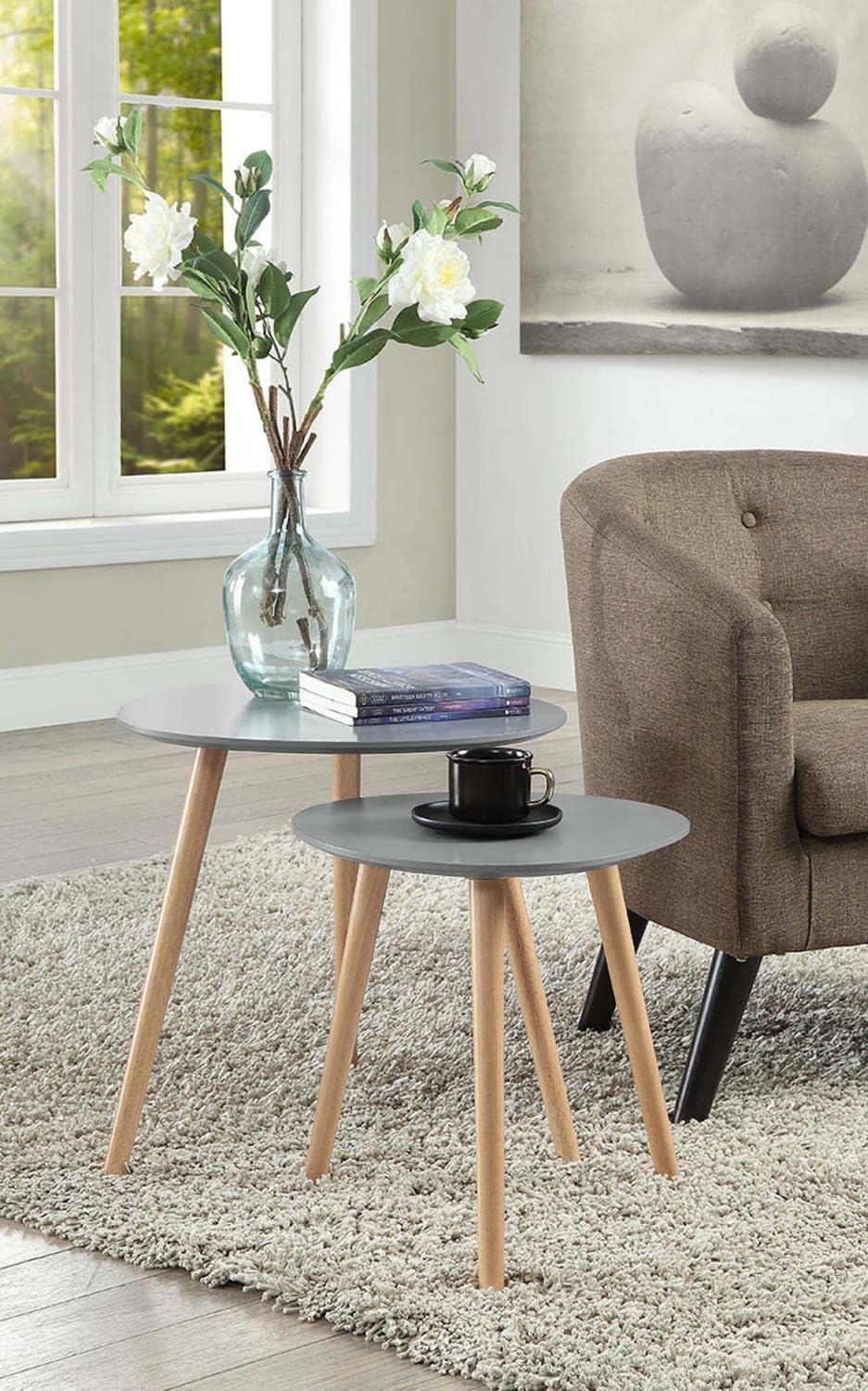 Oslo Gray and Light Oak Nesting End Tables