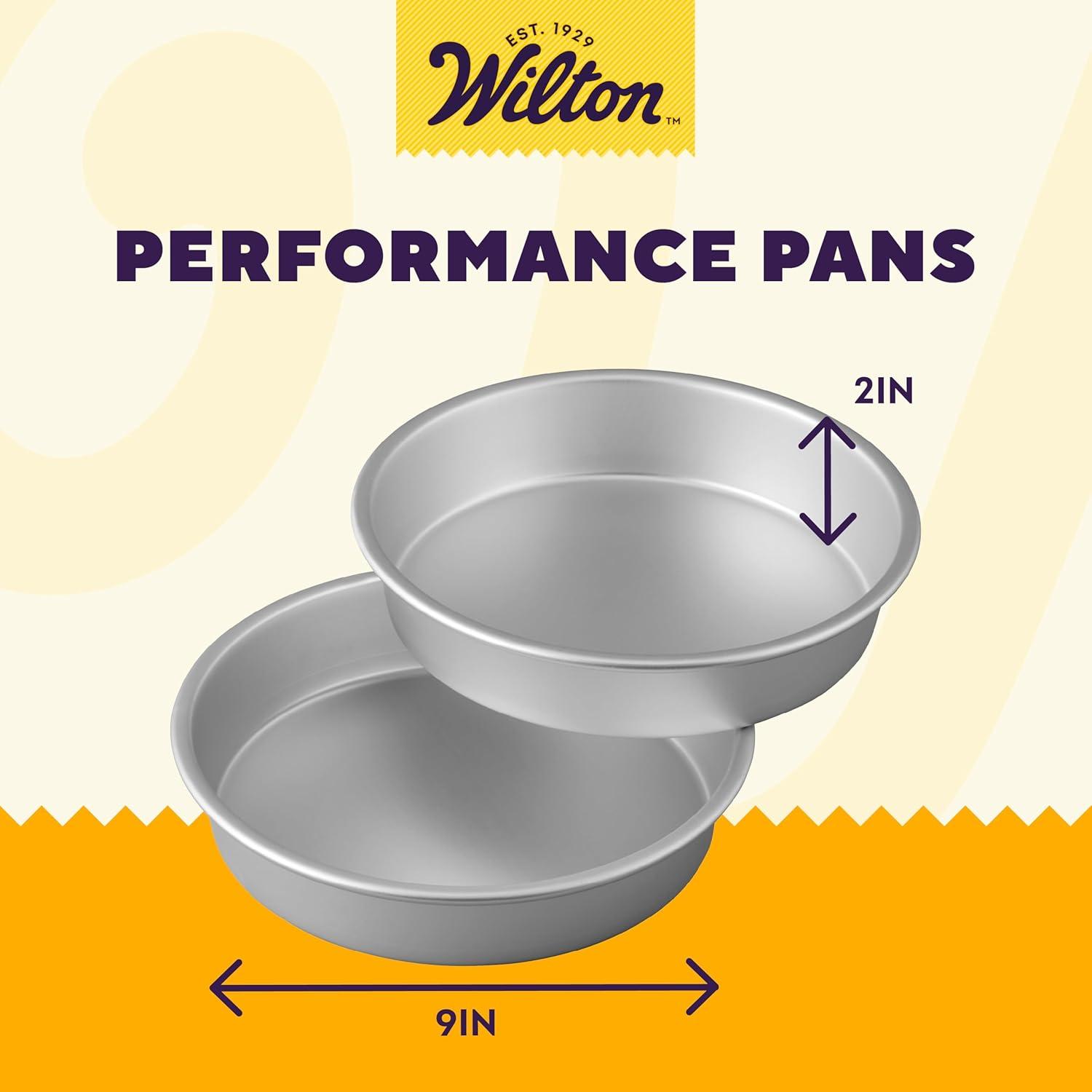 Wilton 9-Inch Round Non-Stick Aluminum Cake Pans, Set of 2