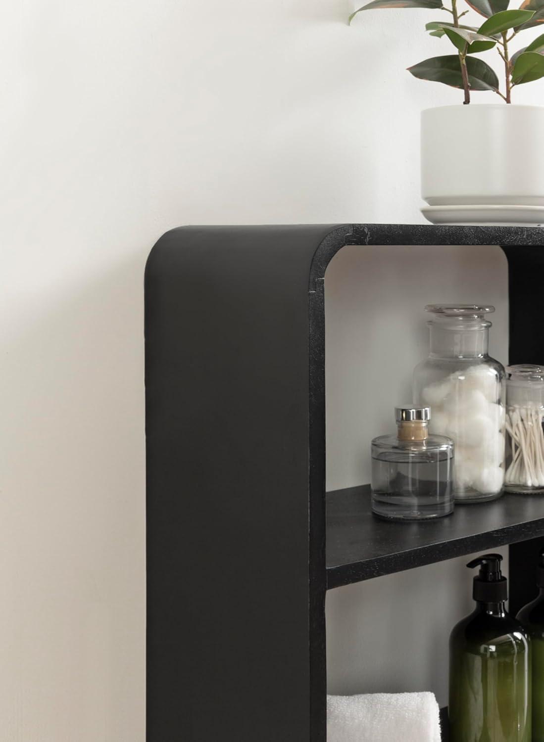 Hokku Designs Wooden Wall Shelf with Storage Drawer