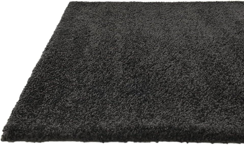 Charcoal Chic 5' x 7' Plush Shag Area Rug for Easy Care