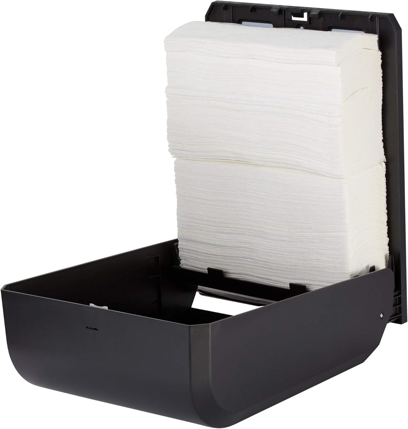 Black Plastic Wall-Mounted Paper Towel Dispenser