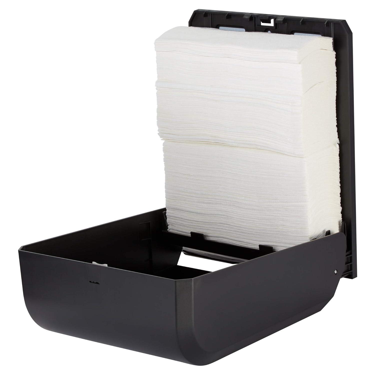 Black Plastic Wall-Mounted Paper Towel Dispenser