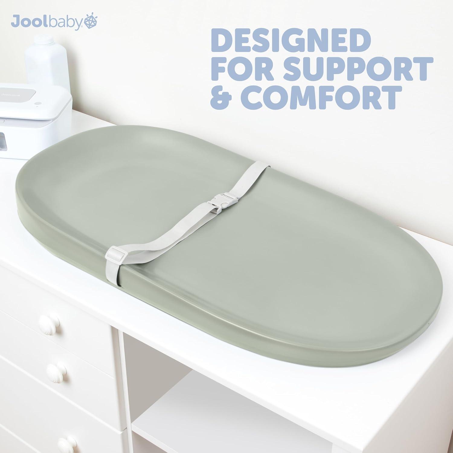 Jool Baby Waterproof Baby Changing Pad - Easy to Clean, Lightweight & Portable - Large Foam Cushion for Comfort (Sage)