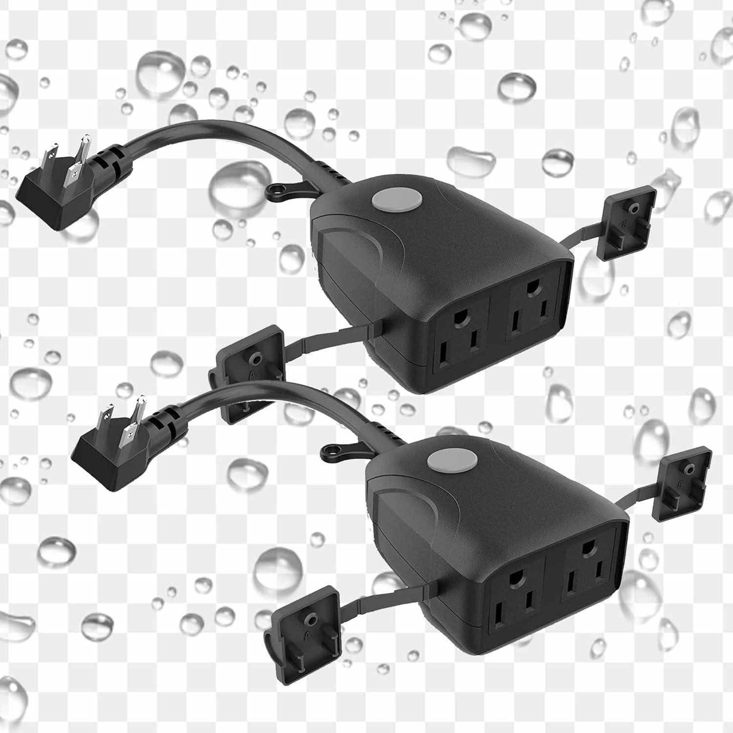 Feit Electric Commercial and Residential PVC Smart Dual Outlet Outdoor Plug w/Wifi 3R