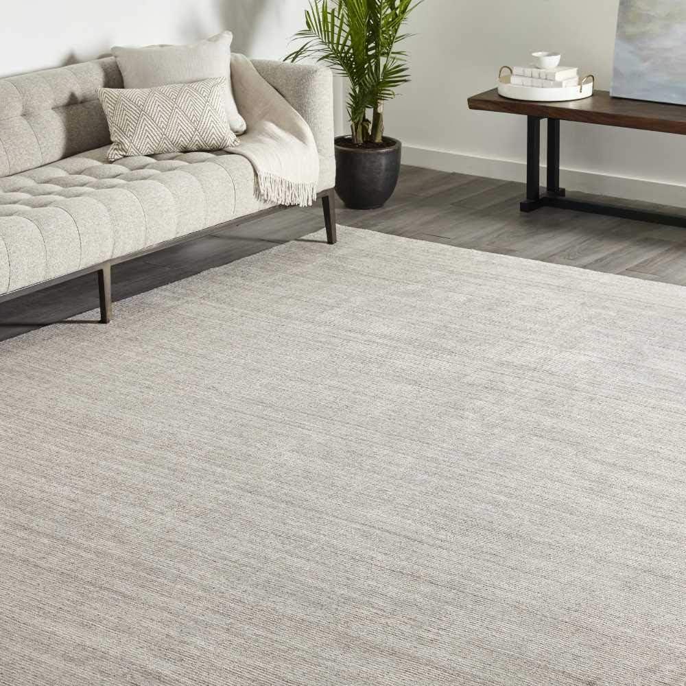 Halsey Hand-Knotted 8' x 10' Linen and Wool Stripe Area Rug