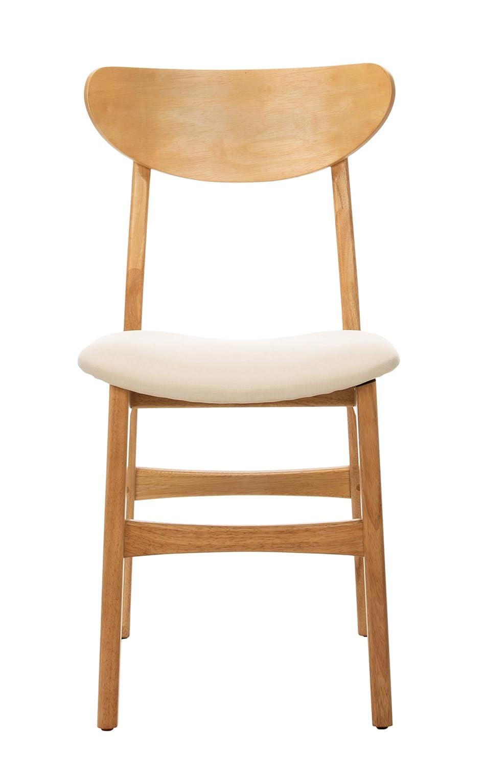 Lucca Retro Dining Chair (Set of 2) - DCH1001 - Natural/White - Safavieh