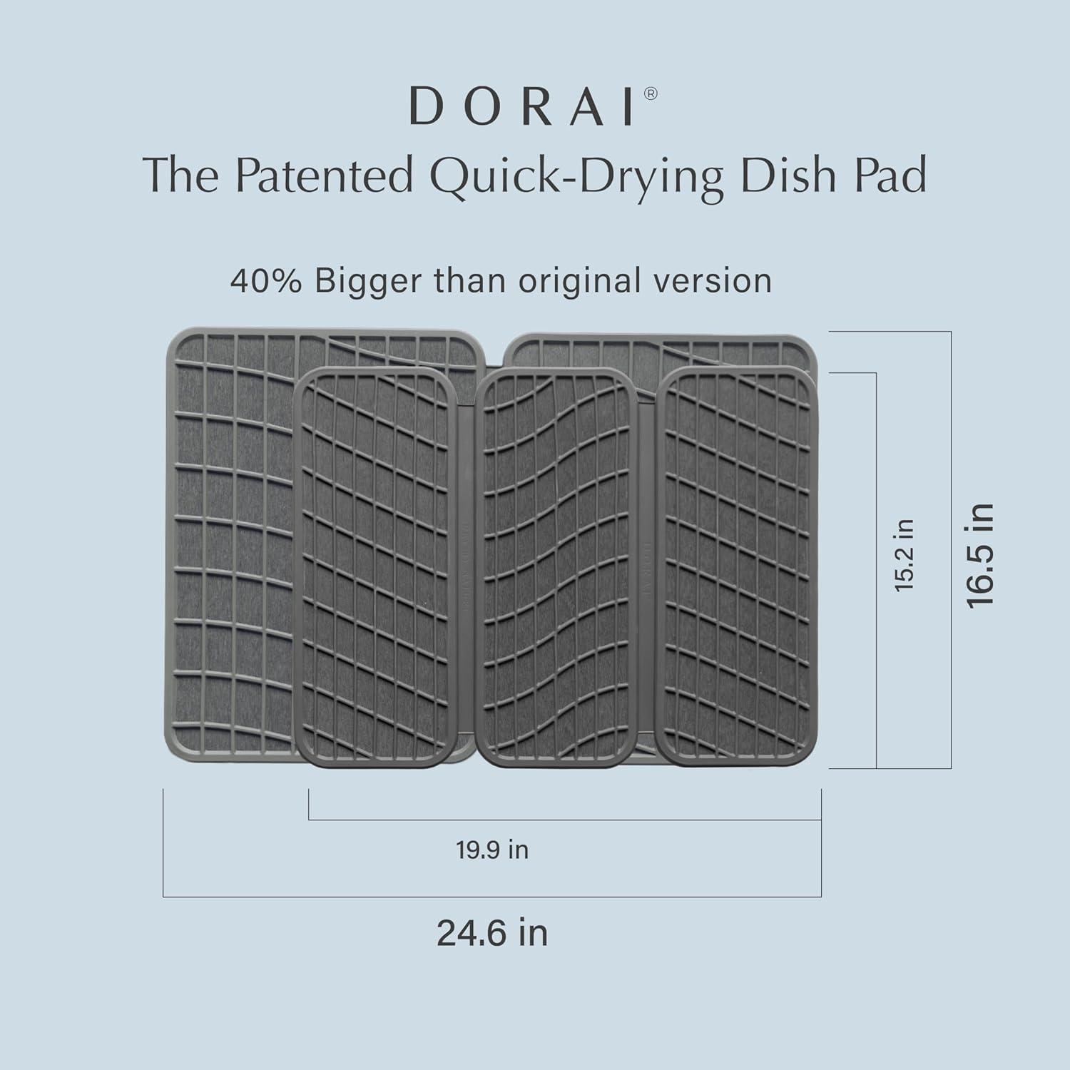 Slate Silicone Foldable Large Dish Drying Mat