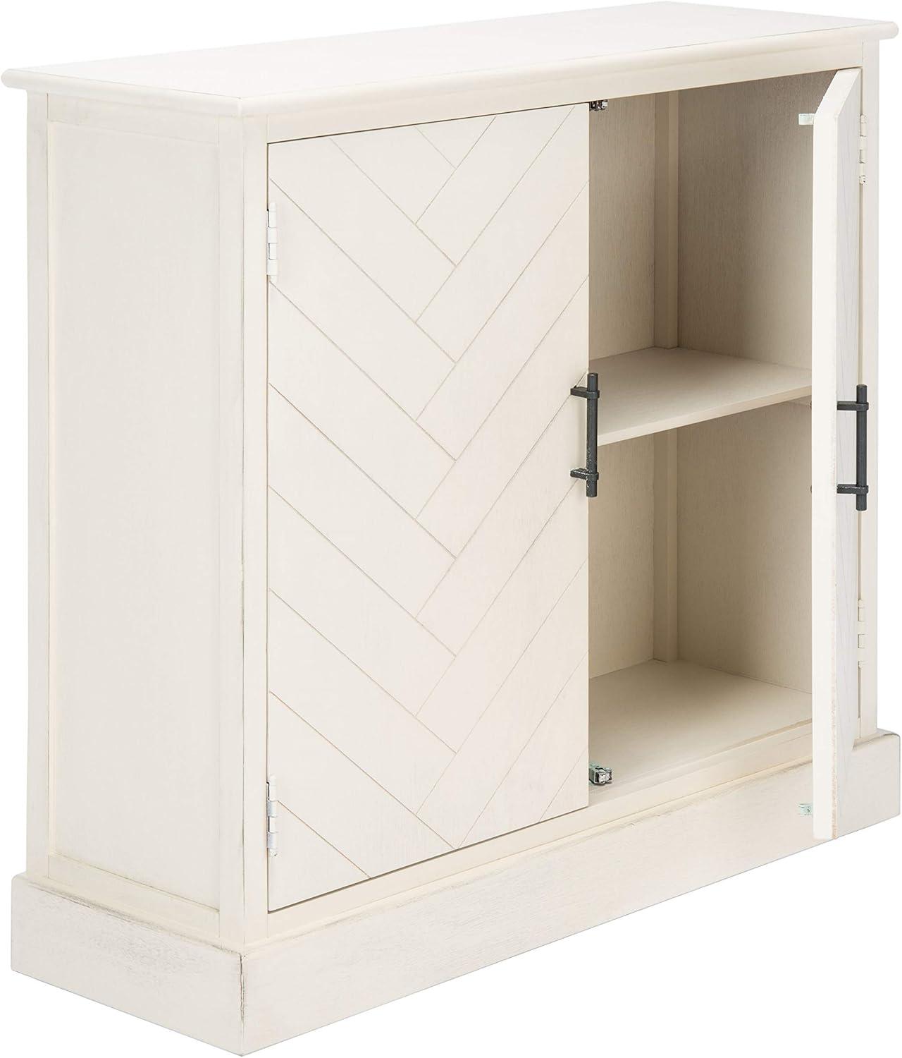 Peyton 2 Door Sideboard - Distressed White - Safavieh