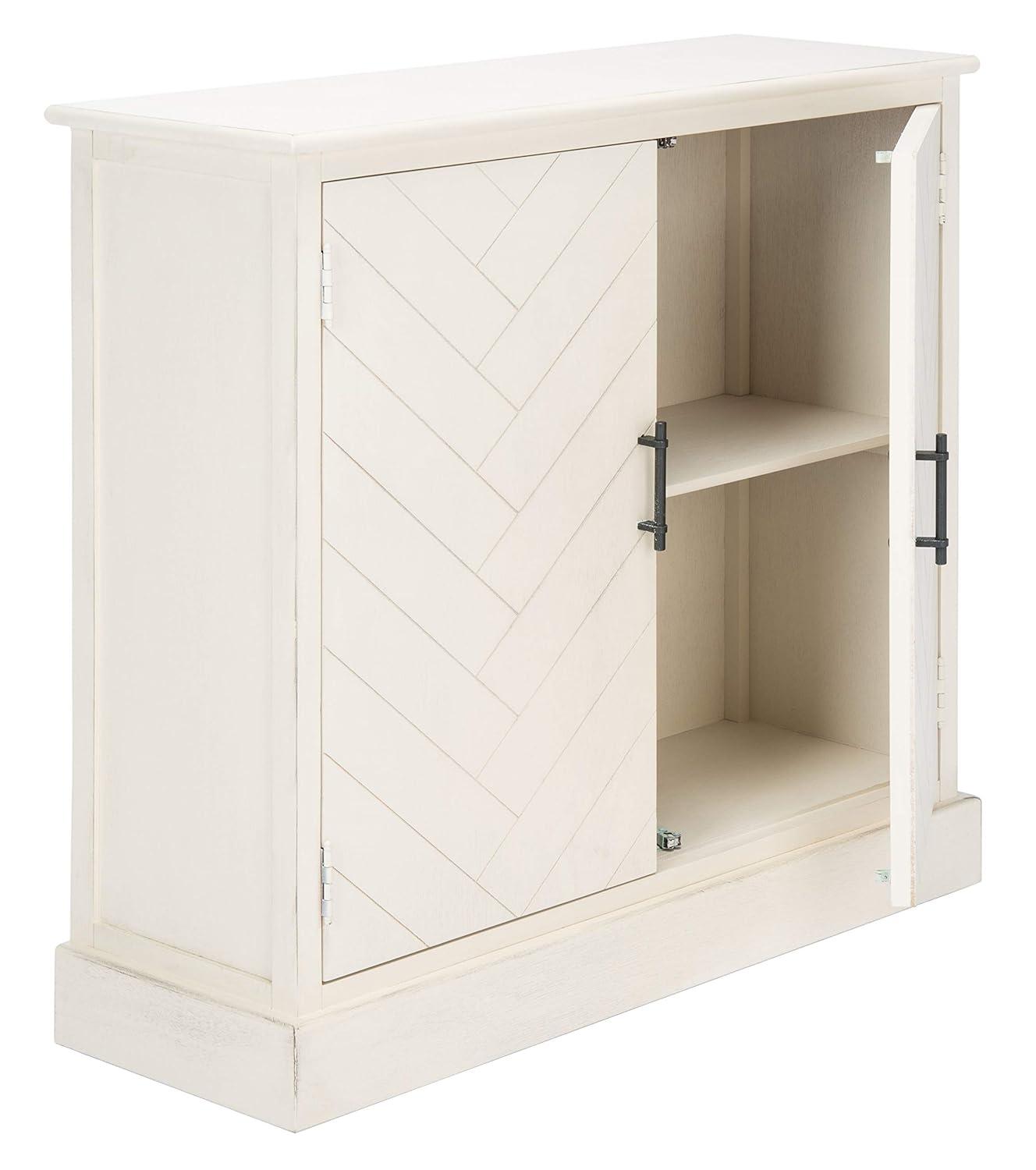 Peyton 2 Door Sideboard - Distressed White - Safavieh