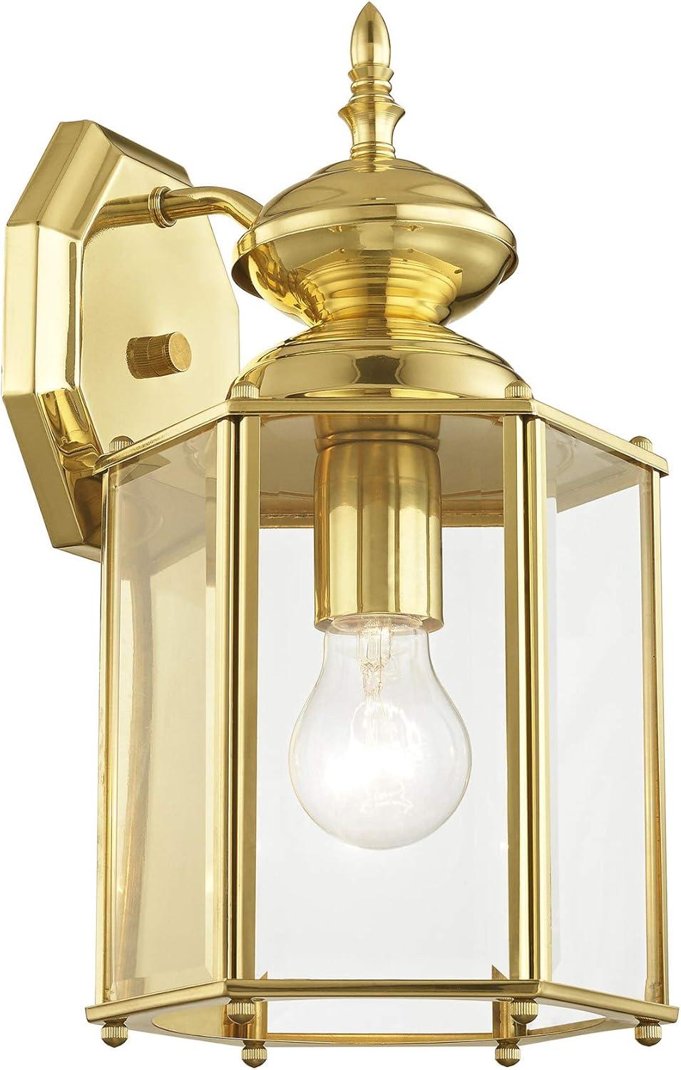 Livex Lighting Outdoor Basics 1 - Light Wall Light ,  Polished Brass