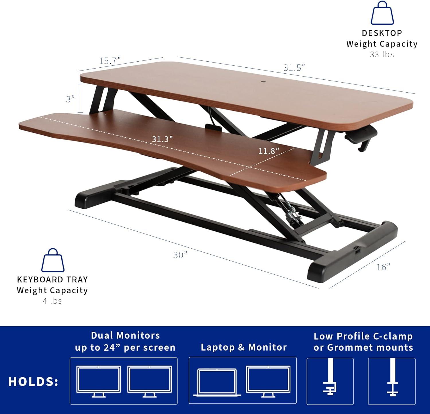 VIVO Height Adjustable Standing Desk Converter (DESK-V000K Series)