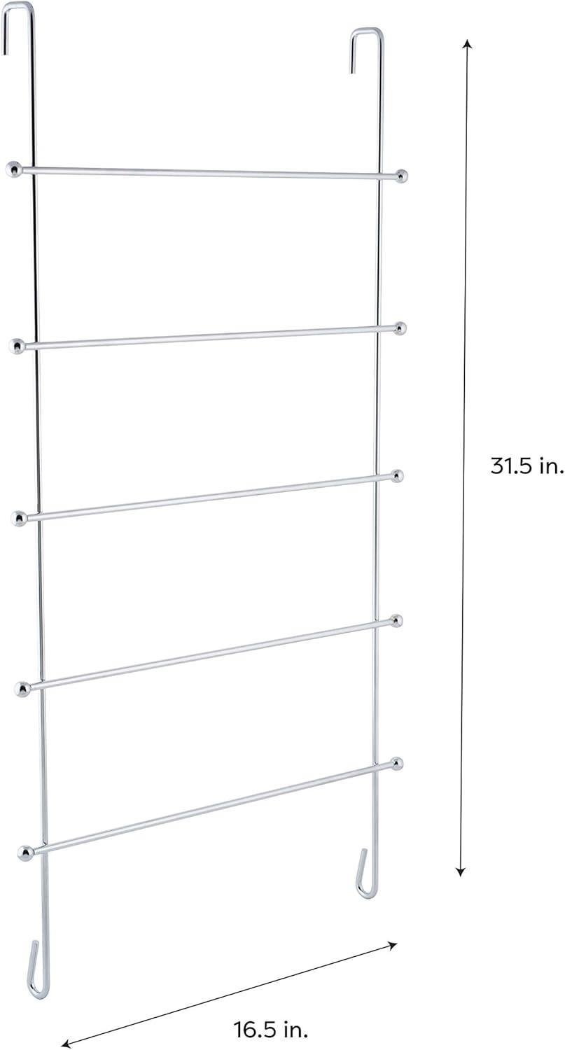 Chrome Over-the-Door 5-Bar Towel Rack