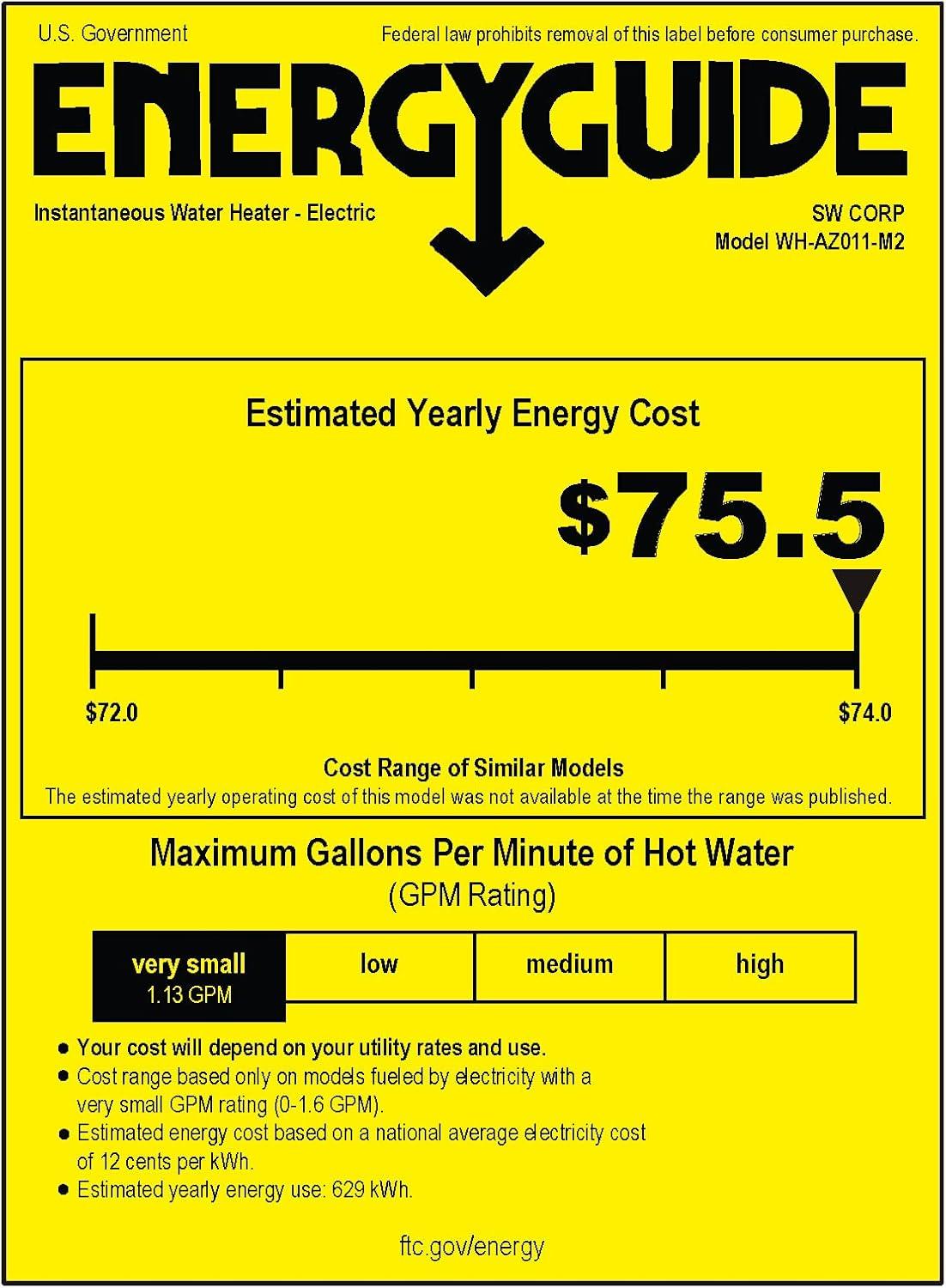 ANZZI WH-AZ011-M2 Envo 240 Electric Tankless Water Heater