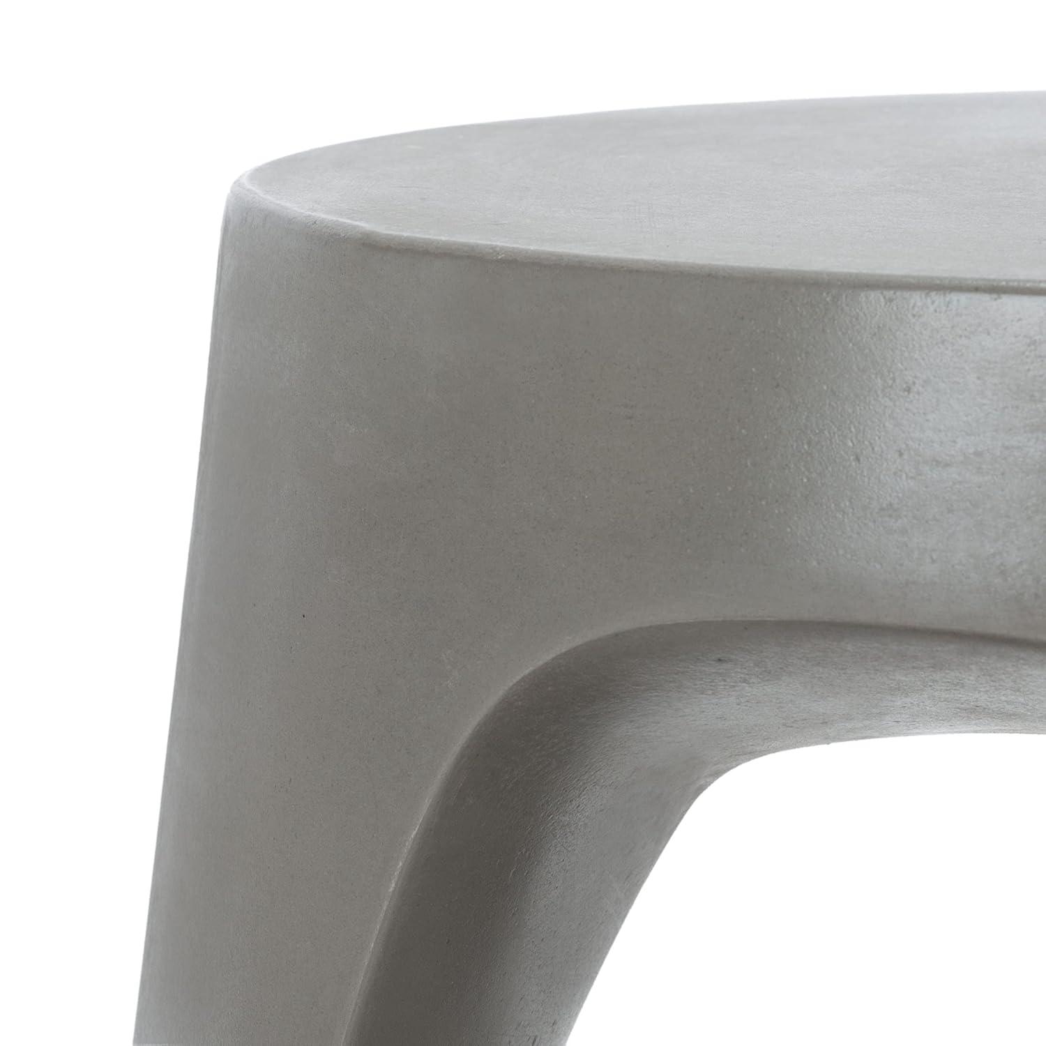 Vikki Concrete Accent Stool - Indoor/Outdoor - VNN1040 - Gray - Safavieh