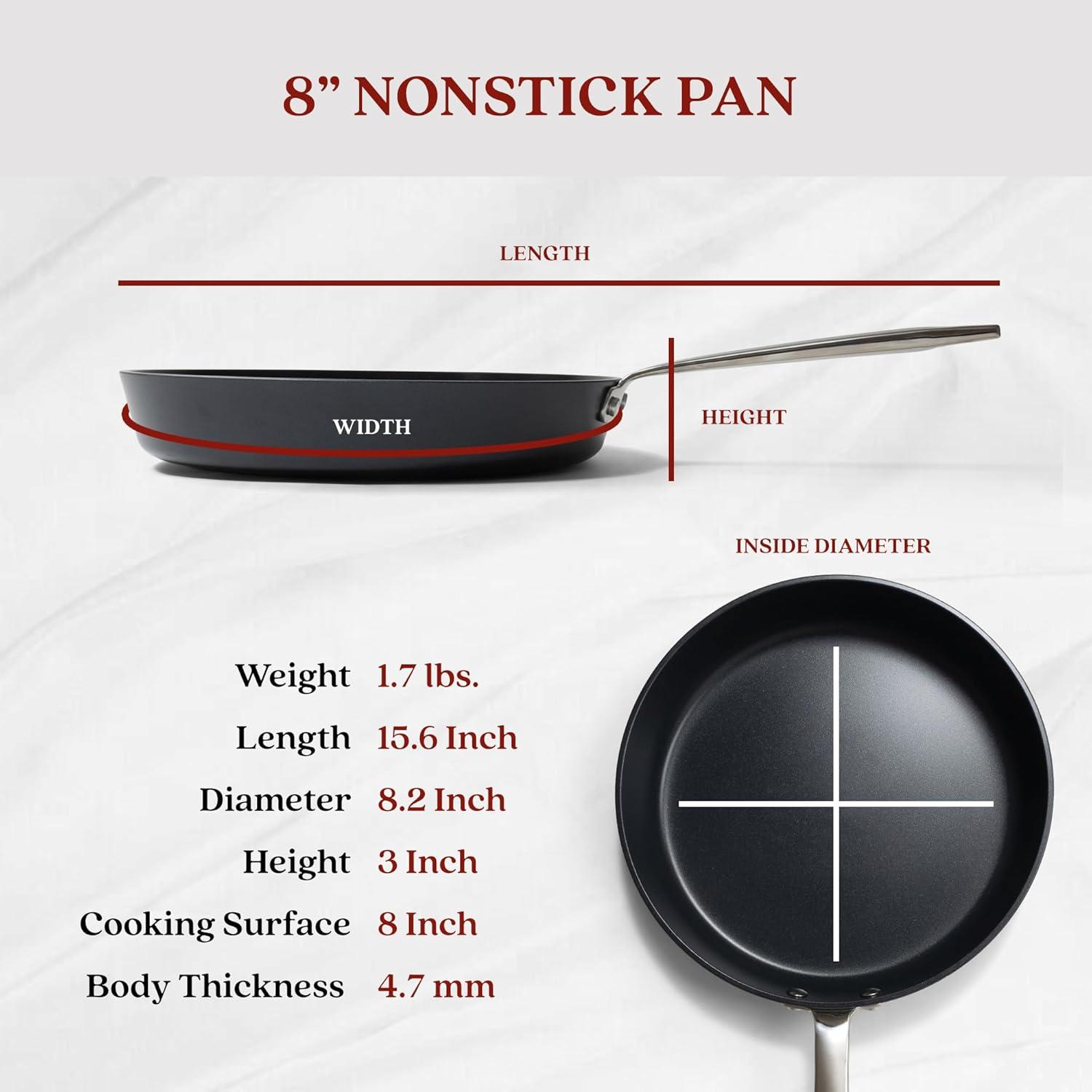 Alva Alva Maestro Nonstick Ceramic Frying Pan Skillet, Non-Toxic PFAS PFOA & PTFE Free, Healthy Cooking Pan, Compatible with all Stovetops & Induction Safe, Oven Safe & Stay-Cool Handle