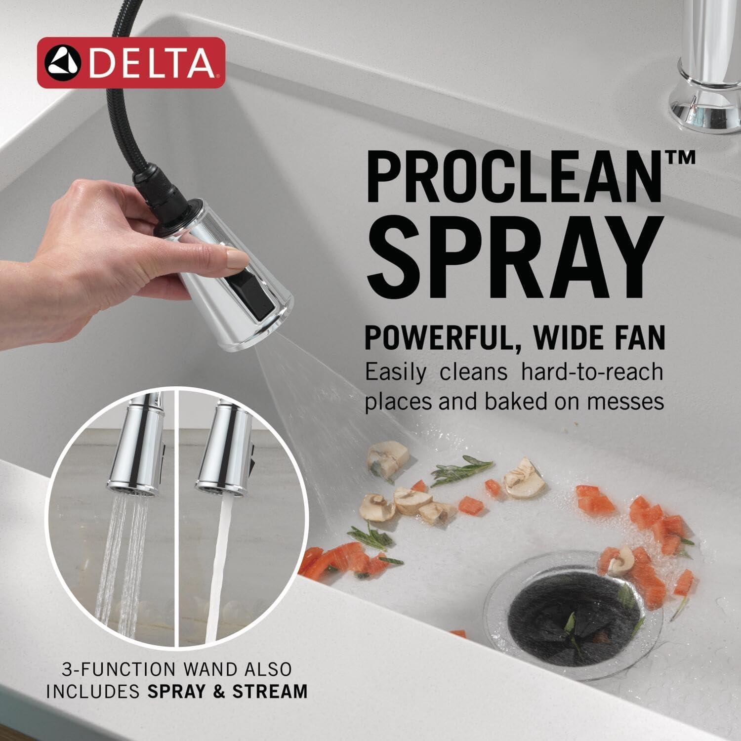 Renaldi Pull Down ProClean Sprayer Kitchen Sink Faucet, Single Handle Kitchen Faucet