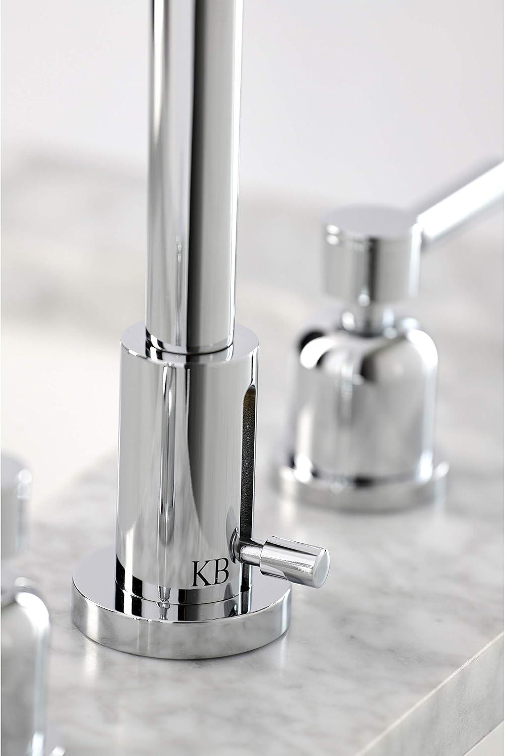 Kingston Brass FSC8931DL Kingston Brass Concord Two-Handle 3-Hole Deck Mount Widespread Bathroom Faucet with Brass Pop-Up Drain