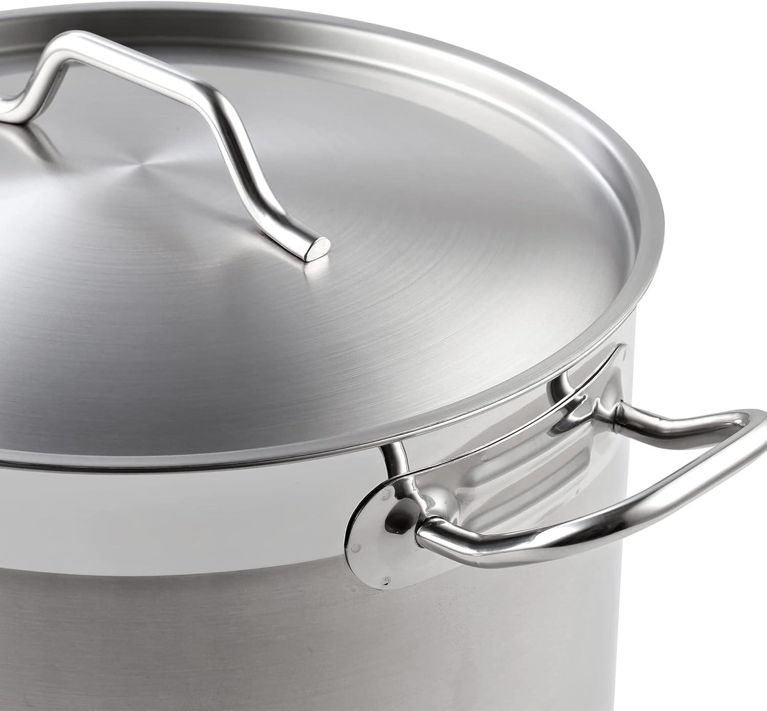 Cooks Standard Stockpots Stainless Steel, 24 Quart Professional Grade Stock Pot with Lid, Silver