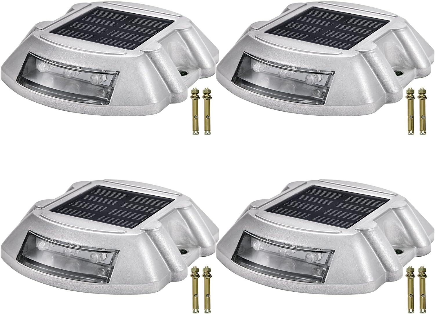 Solar LED Pathway Lights 4-Pack with Aluminum Shell