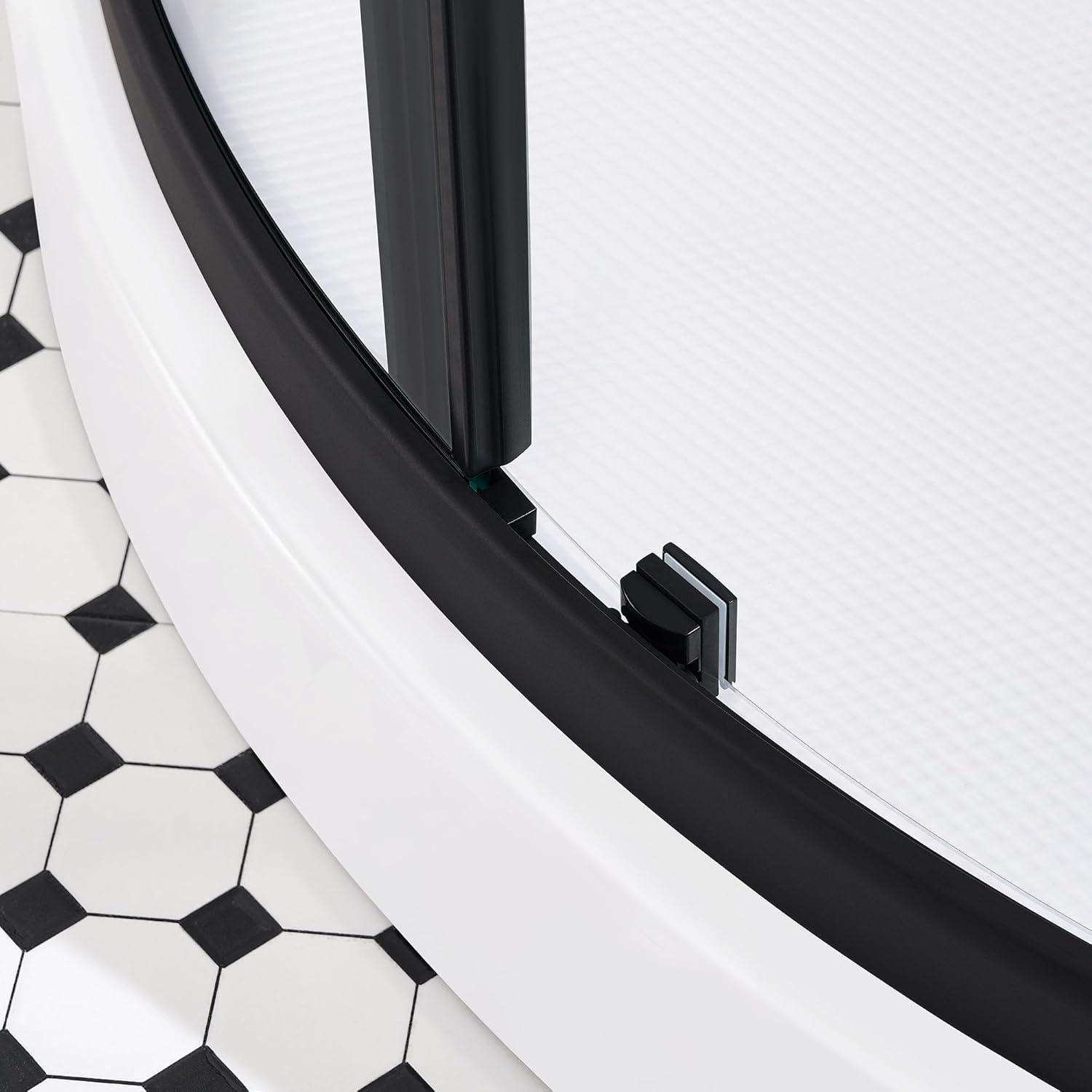 OVE Decors Breeze 35 in. Round Shower Kit w/ Clear, Base